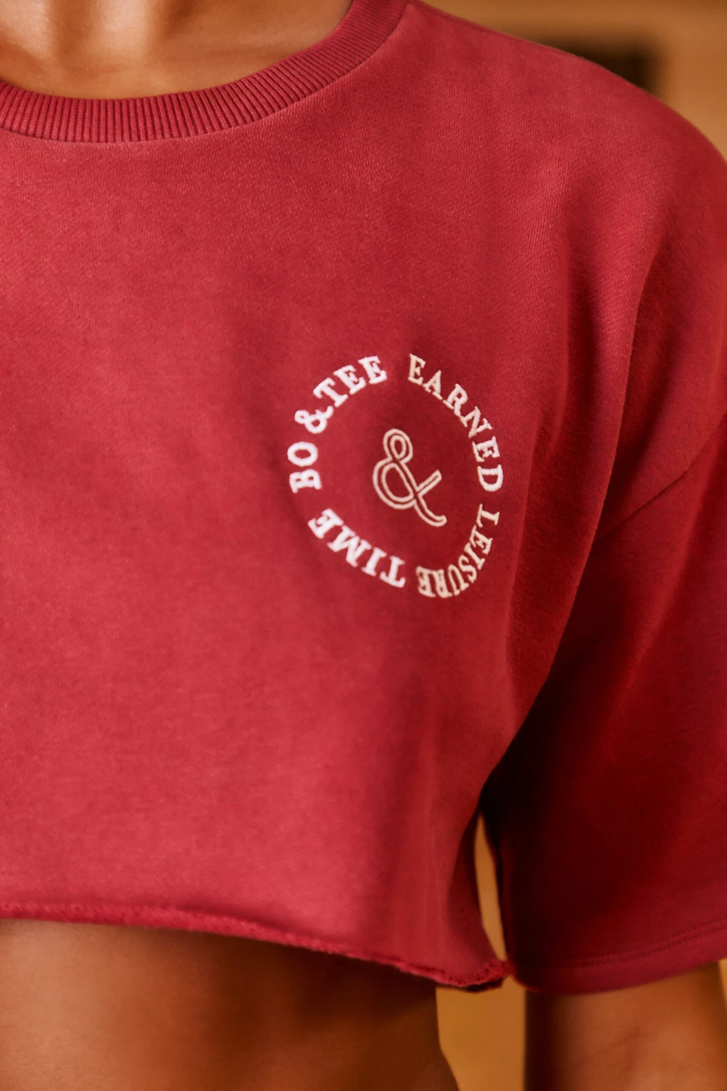 New Start - Crop Top In Burgundy - Image 4