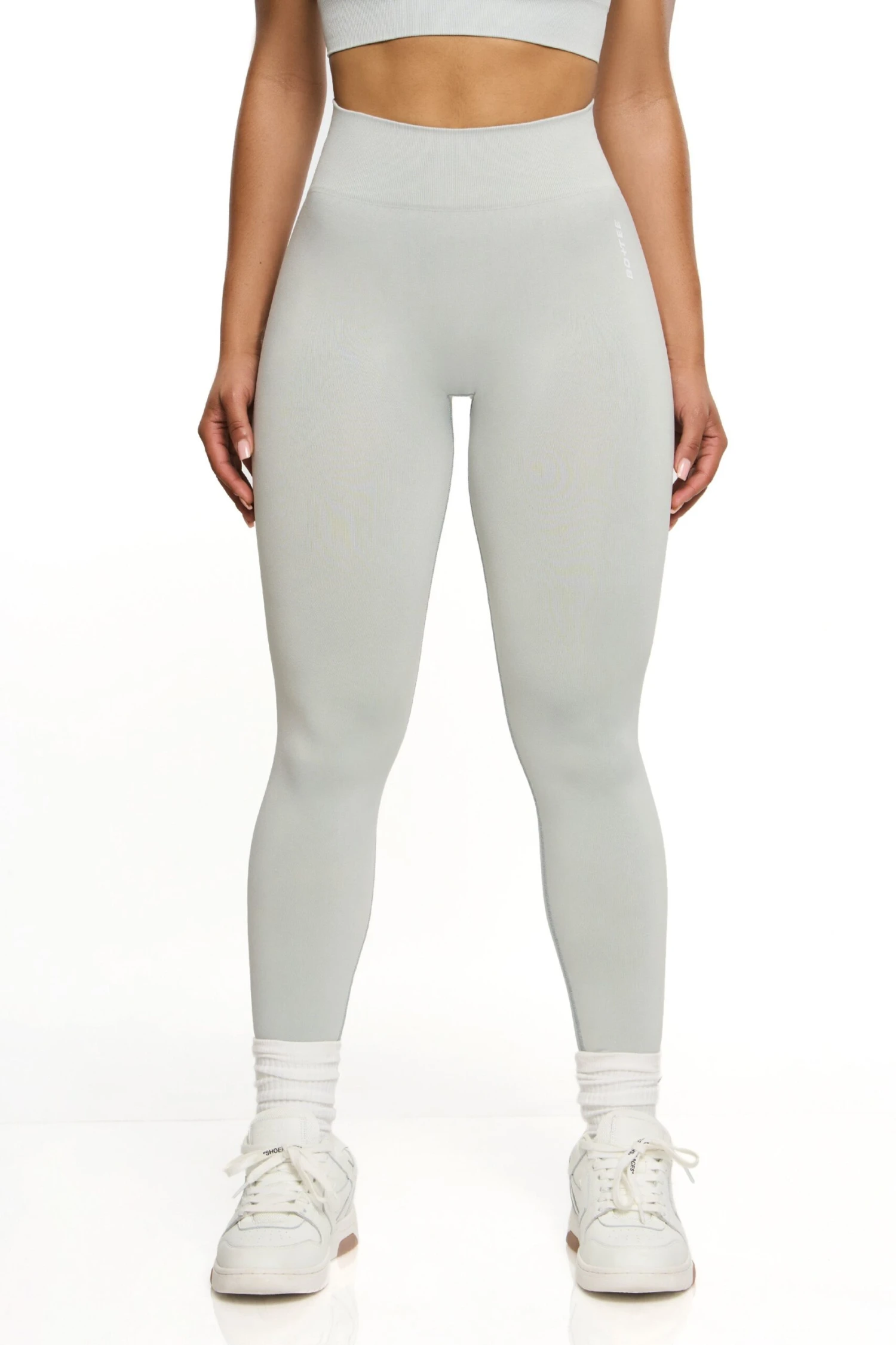 Motivation - High Waist Seamless Leggings In Grey - Image 7