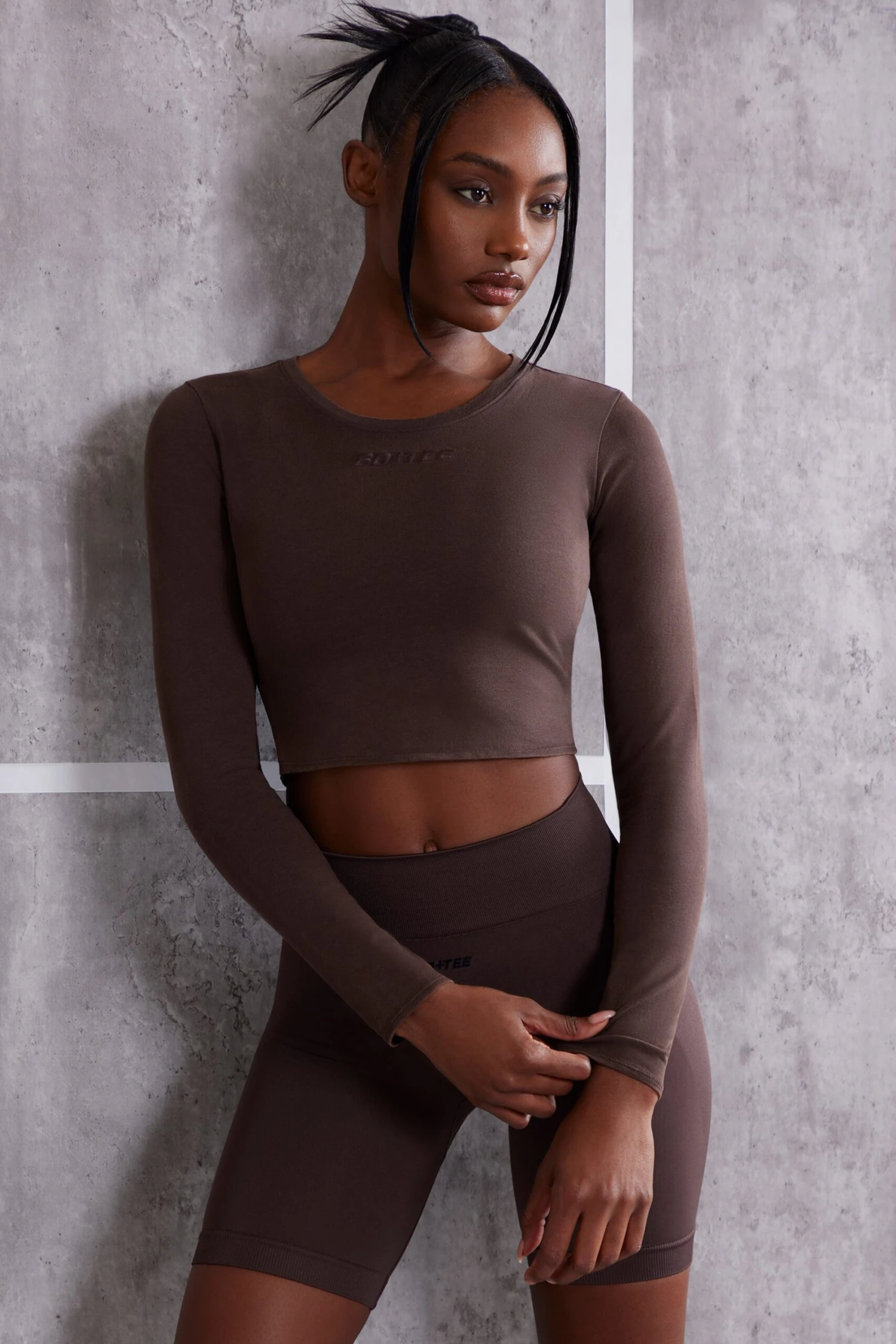 Refocus - Long Sleeve T-Shirt In Brown - Image 5