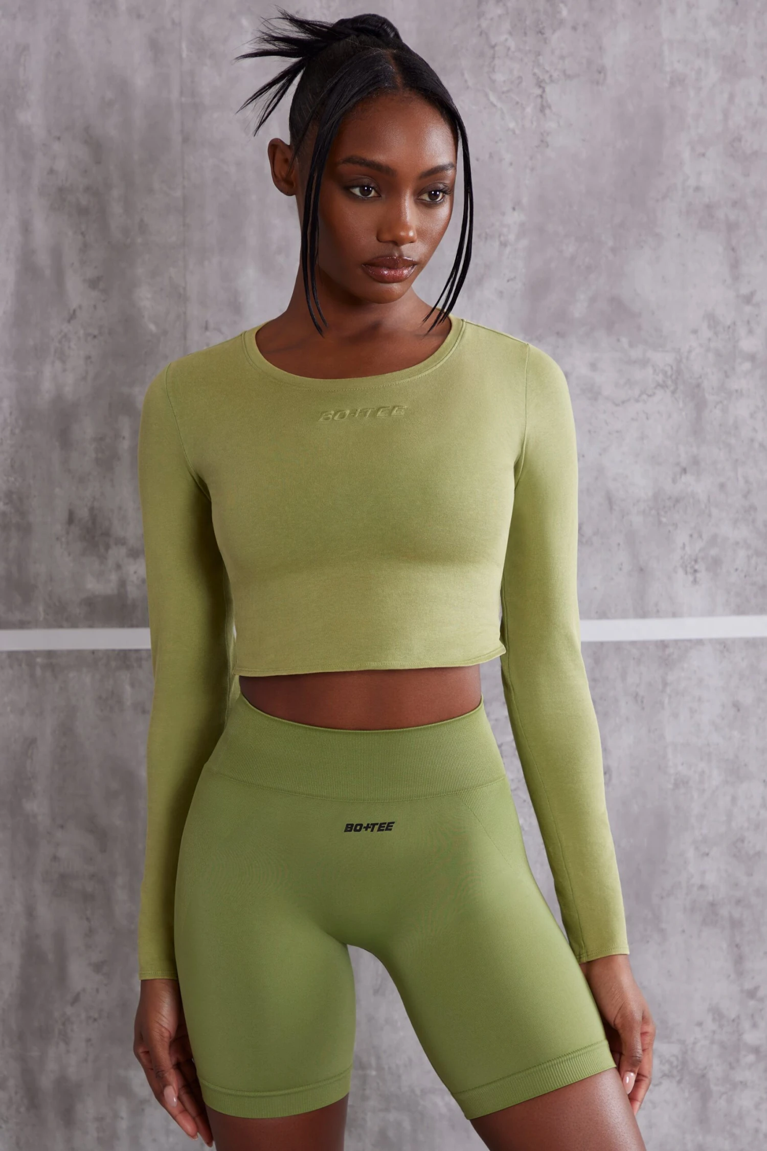 Refocus - Long Sleeve T-Shirt In Olive - Image 6