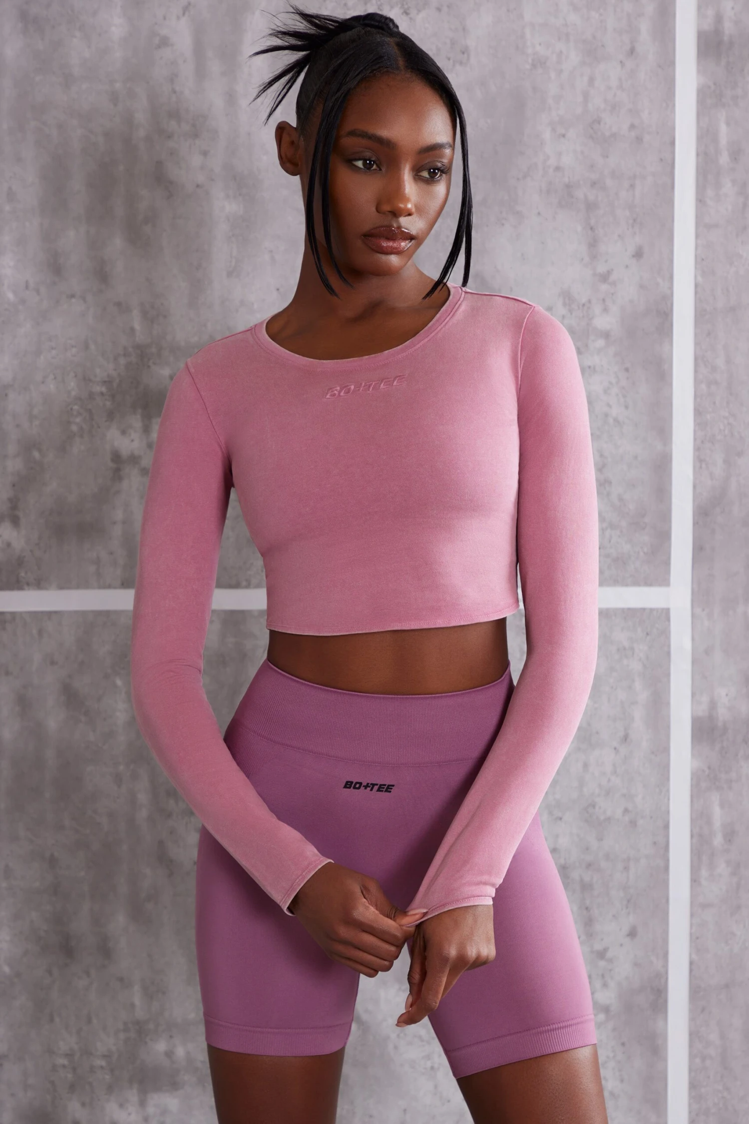 Refocus - Long Sleeve T-Shirt In Rose - Image 5
