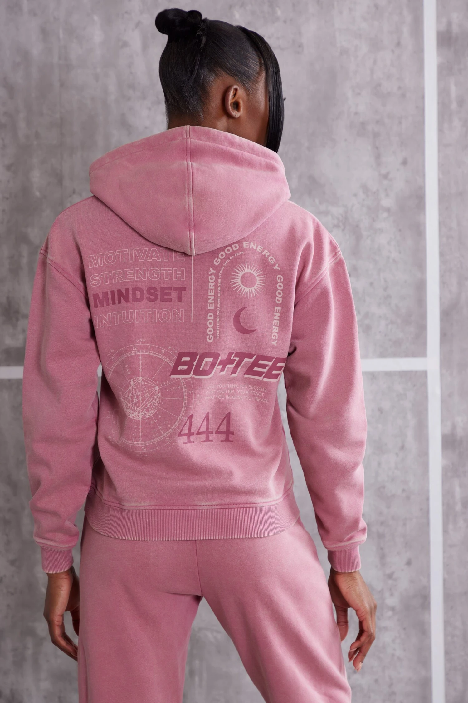 High Vibe - Hooded Sweatshirt In Rose - Image 4