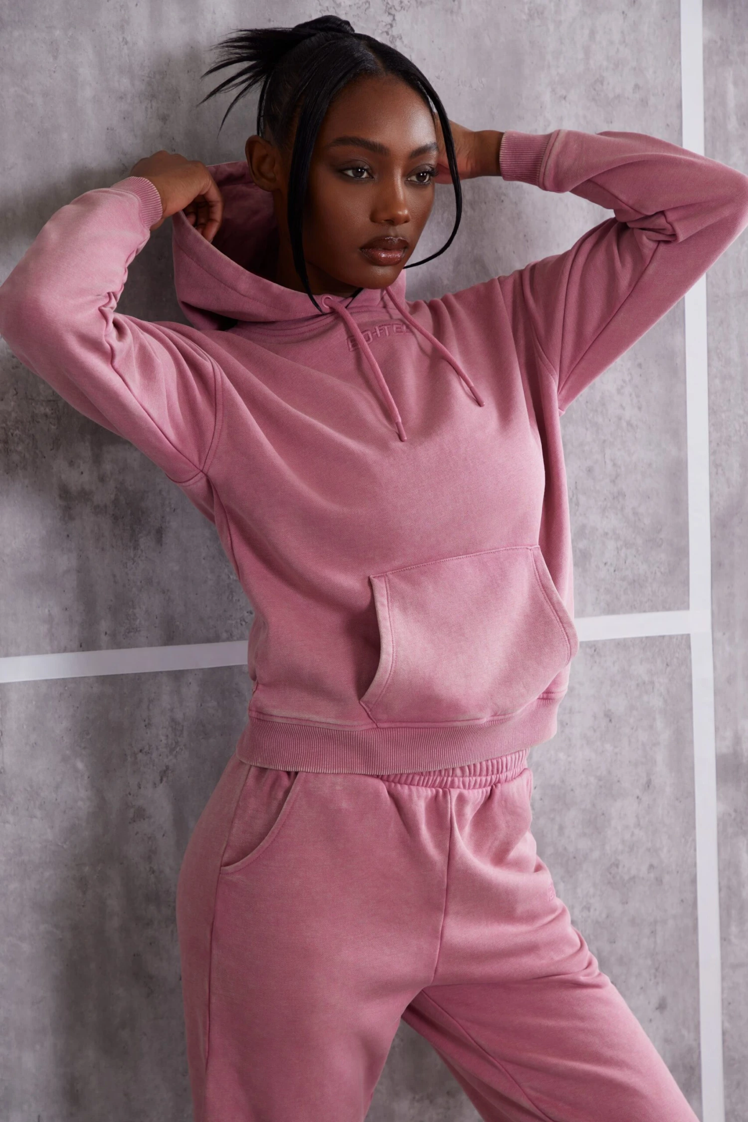 High Vibe - Hooded Sweatshirt In Rose - Image 5
