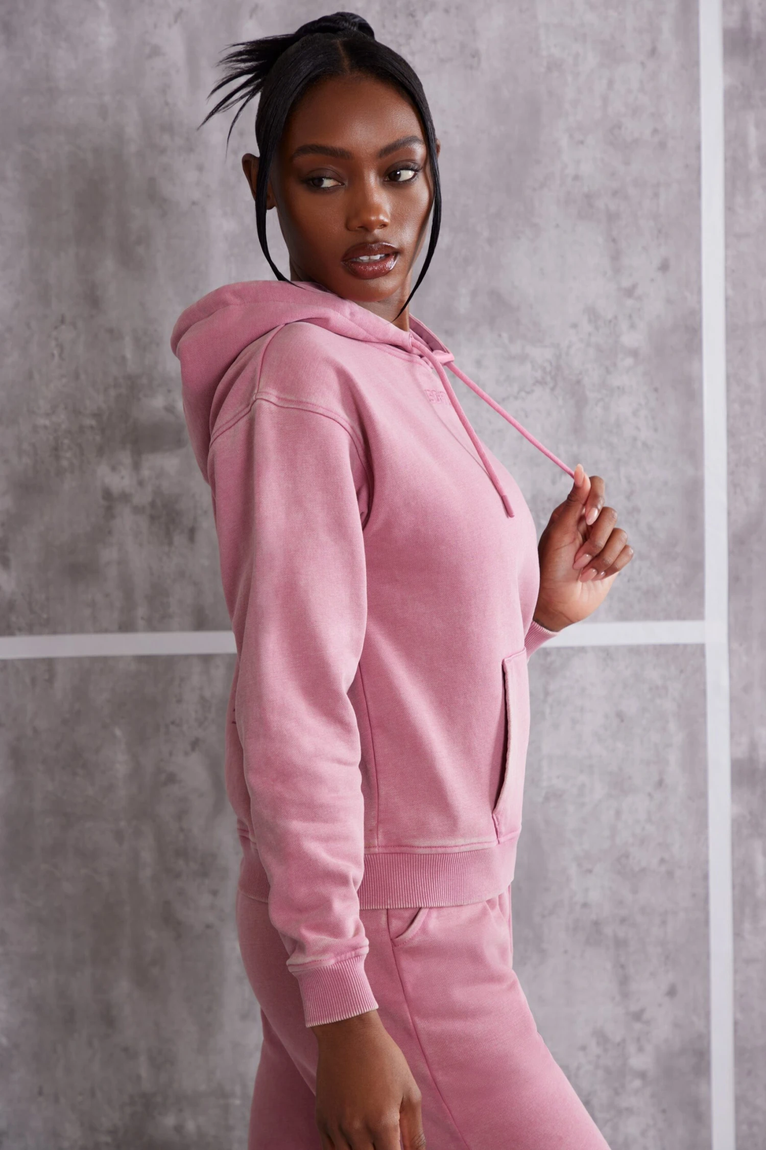 High Vibe - Hooded Sweatshirt In Rose - Image 2