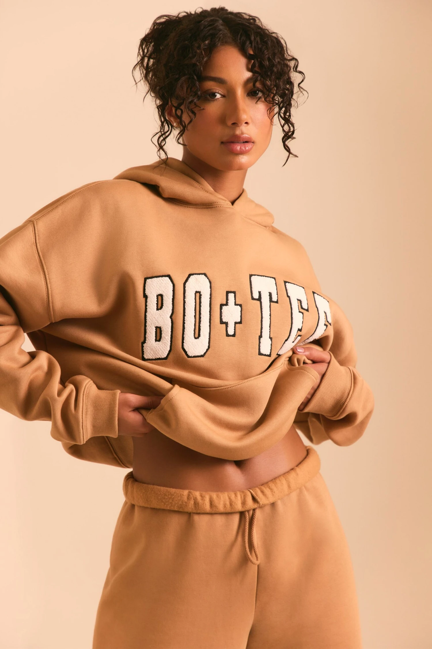 Off Duty - Oversized Hoodie In Chestnut Brown - Image 4