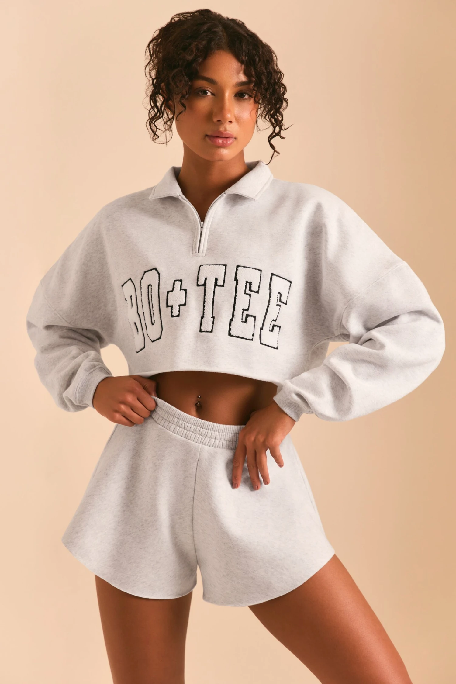 Restore - Half Zip Sweater In Heather Grey - Image 2