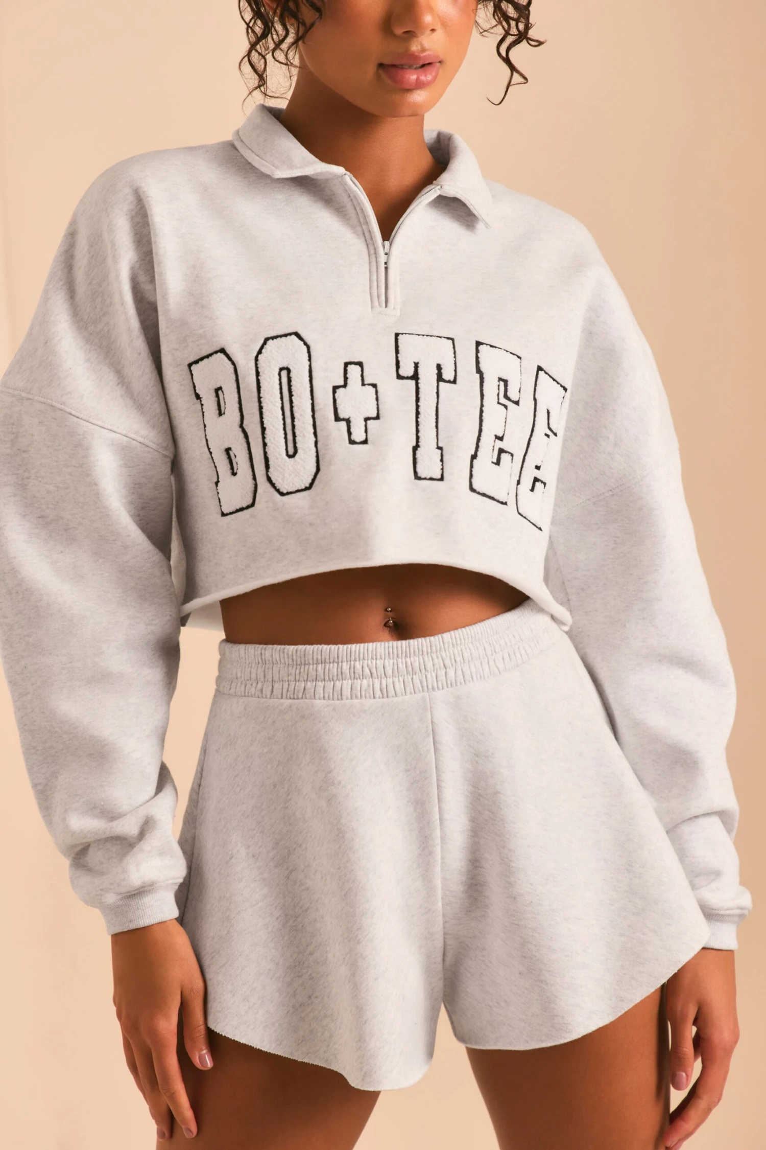 Restore - Half Zip Sweater In Heather Grey - Image 4