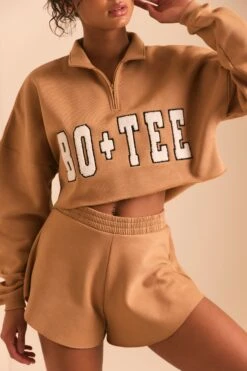 Restore - Half Zip Sweater In Chestnut Brown