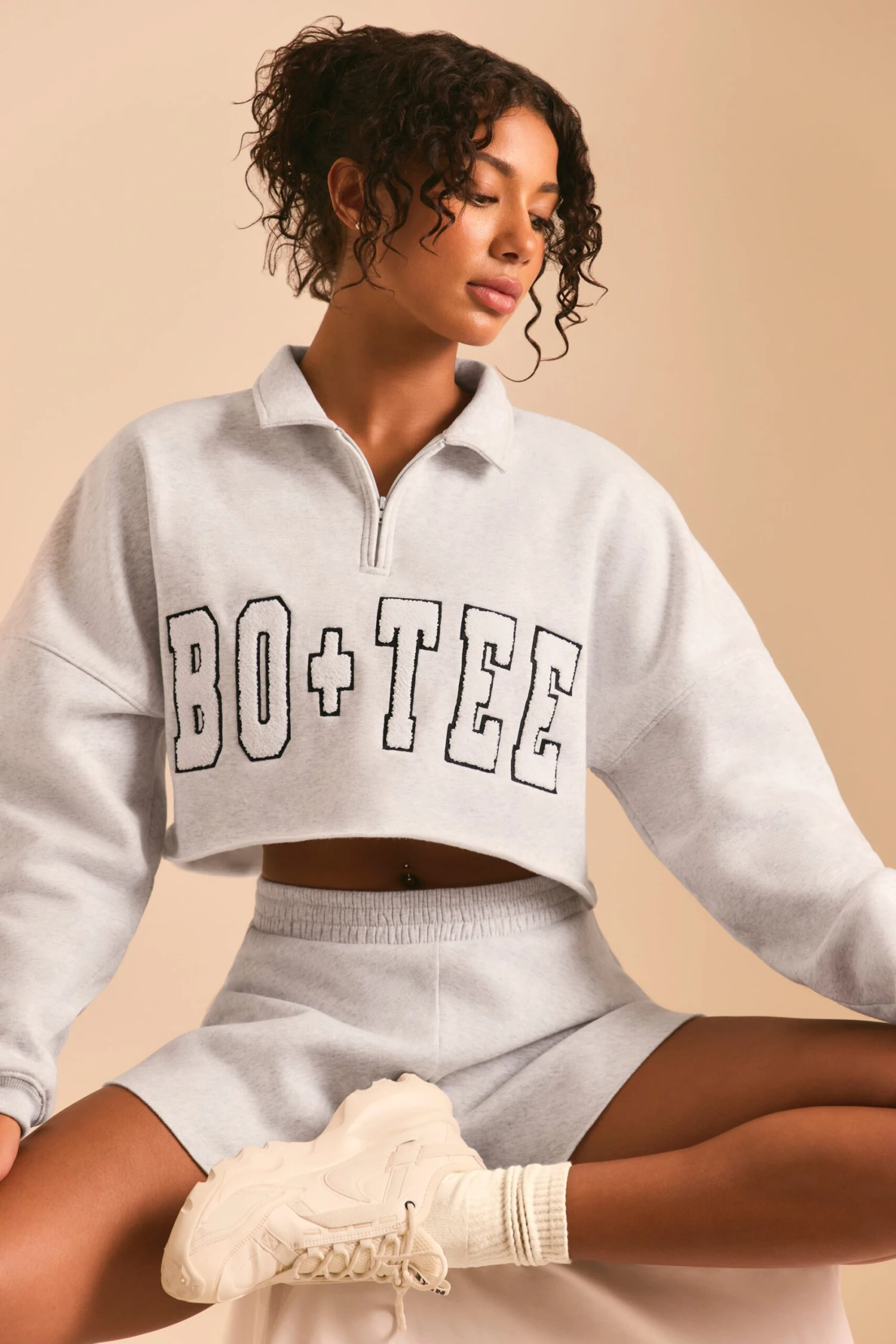 Restore - Half Zip Sweater In Heather Grey - Image 5