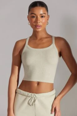 Body - Soft Rib Tank Top In Limestone
