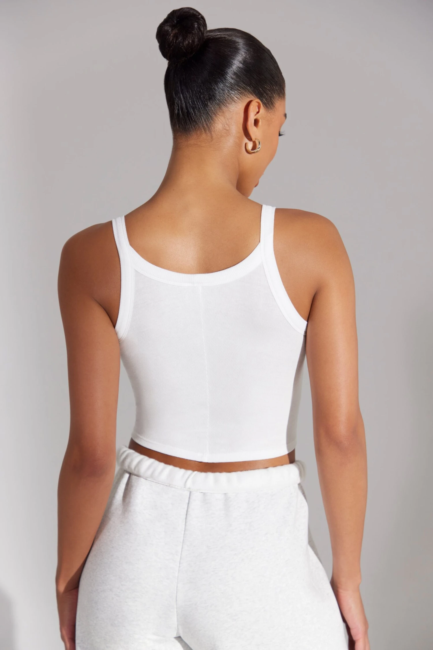 Body - Soft Rib Tank Top In White - Image 3