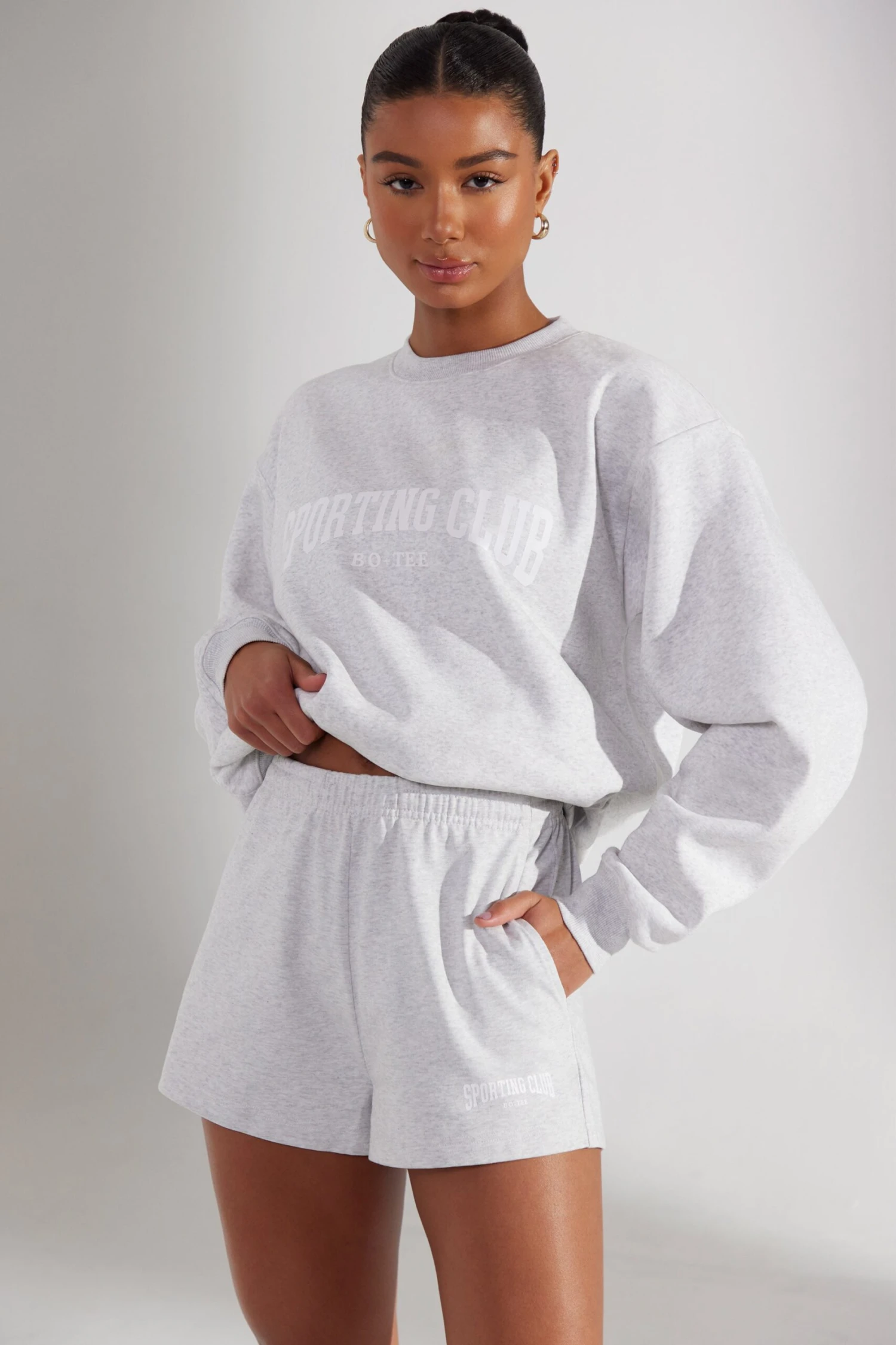 Groundwork - Sweat Shorts In Heather Grey - Image 2