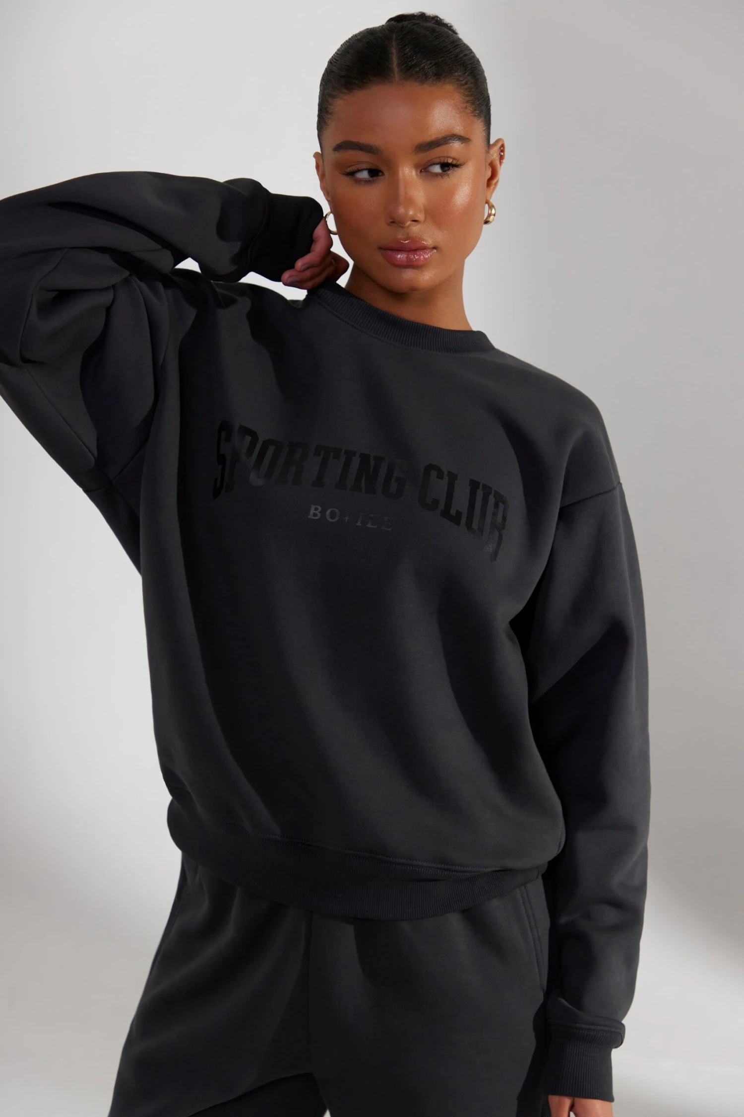 Origin - Oversized Sweatshirt In Washed Black - Image 5