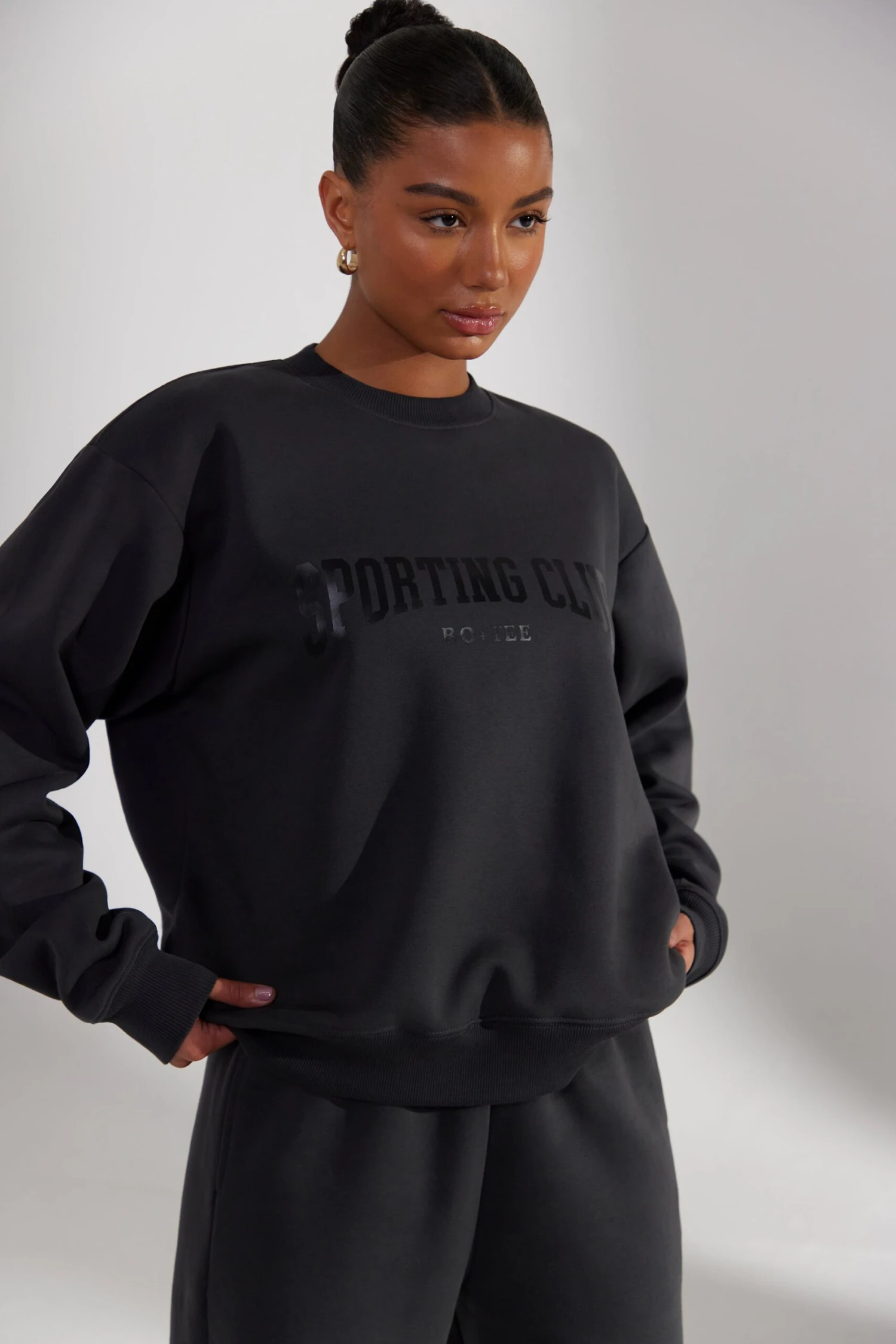 Origin - Oversized Sweatshirt In Washed Black - Image 6