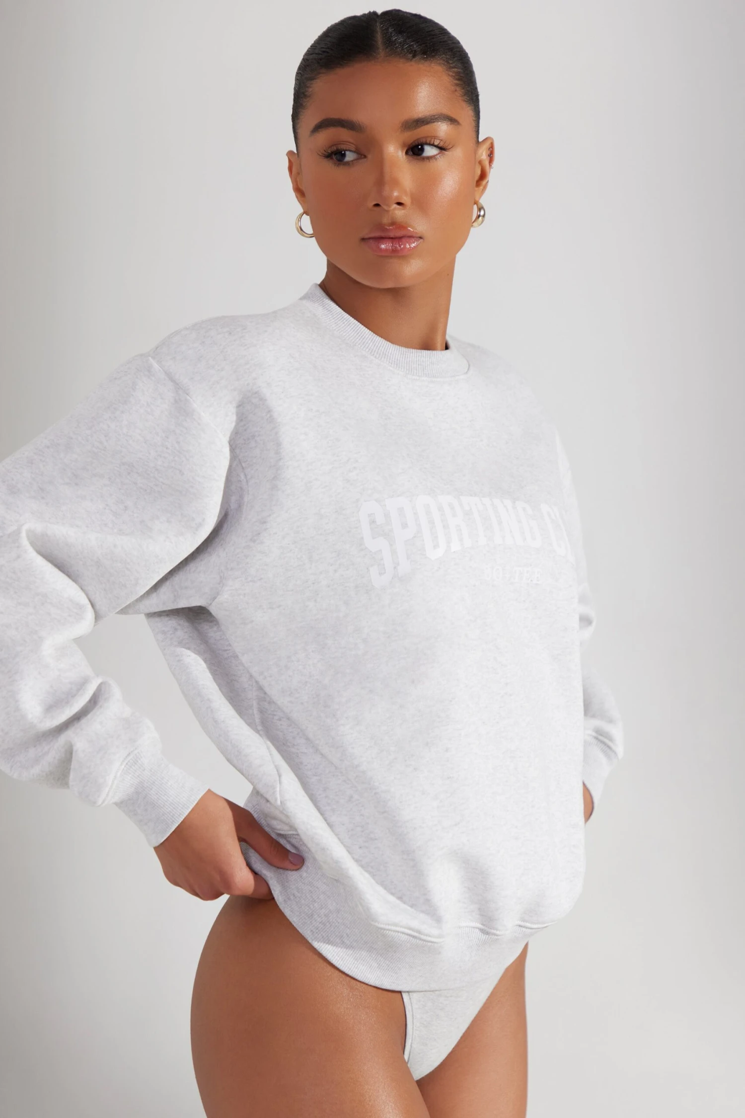 Origin - Oversized Sweatshirt In Heather Grey - Image 2