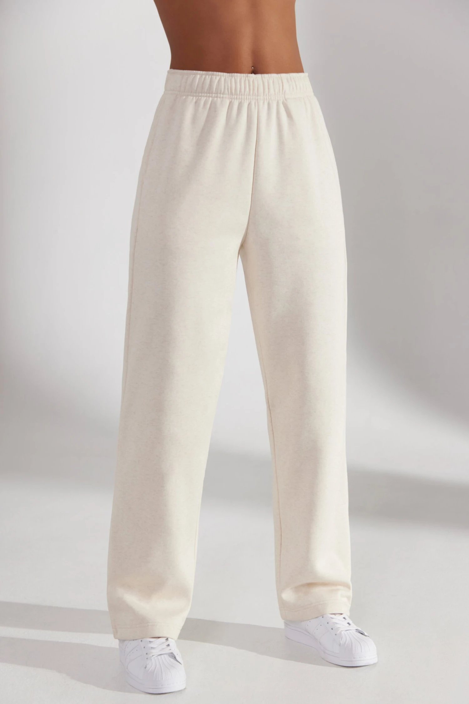 Principal - Wide Leg Joggers In Heather Oat - Image 6