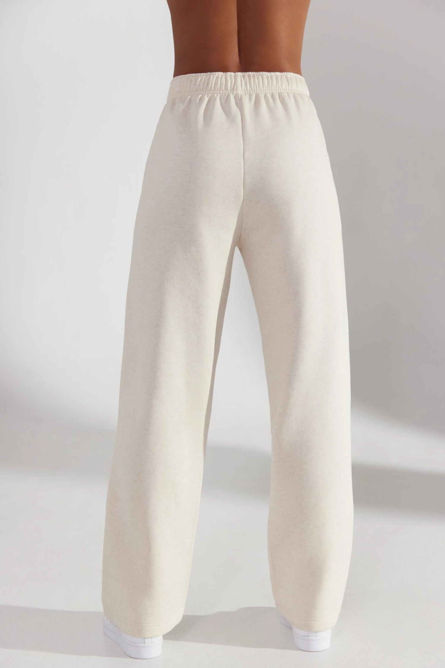 Principal - Wide Leg Joggers In Heather Oat - Image 3