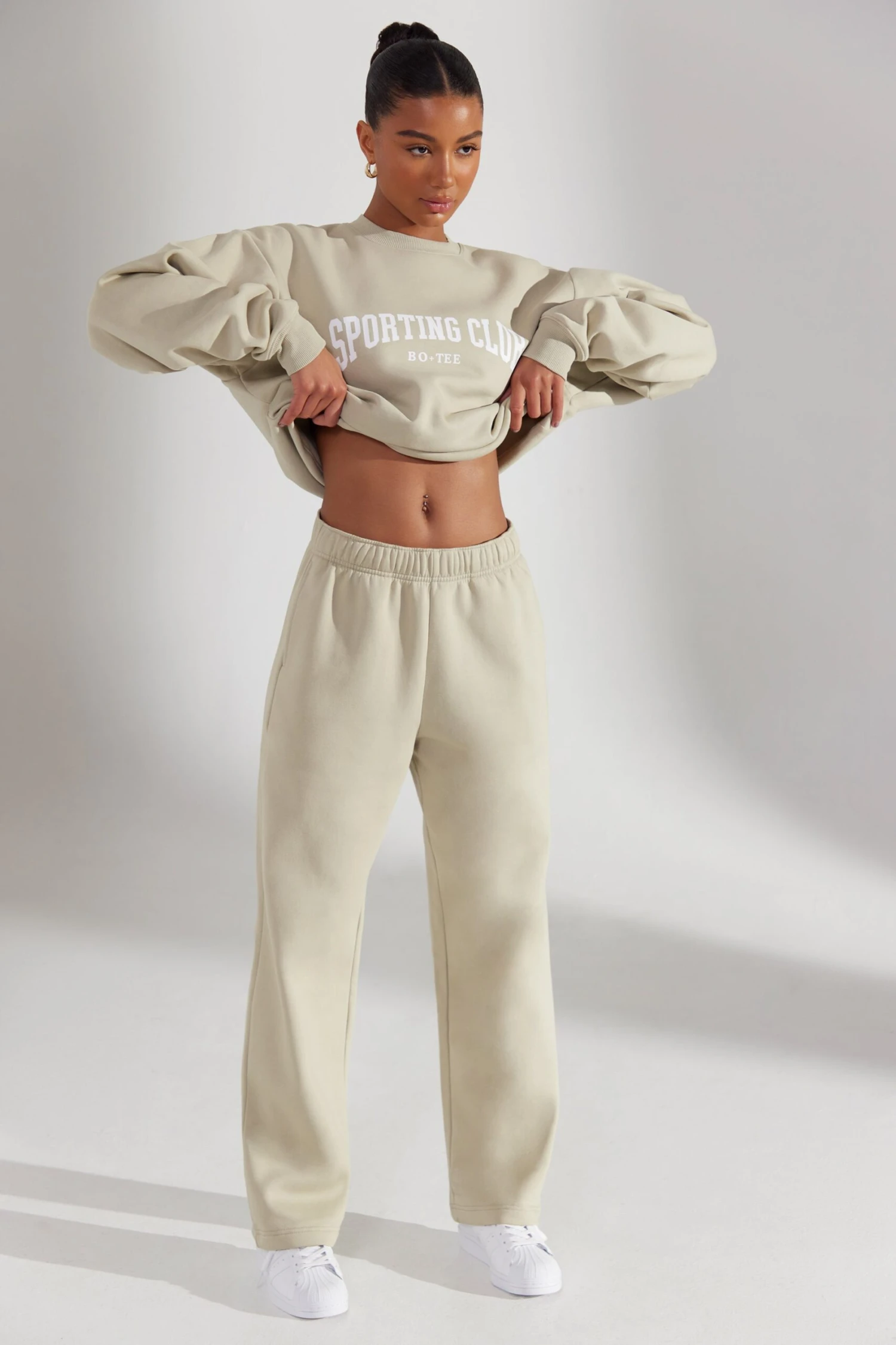 Principal - Wide Leg Joggers In Limestone - Image 2