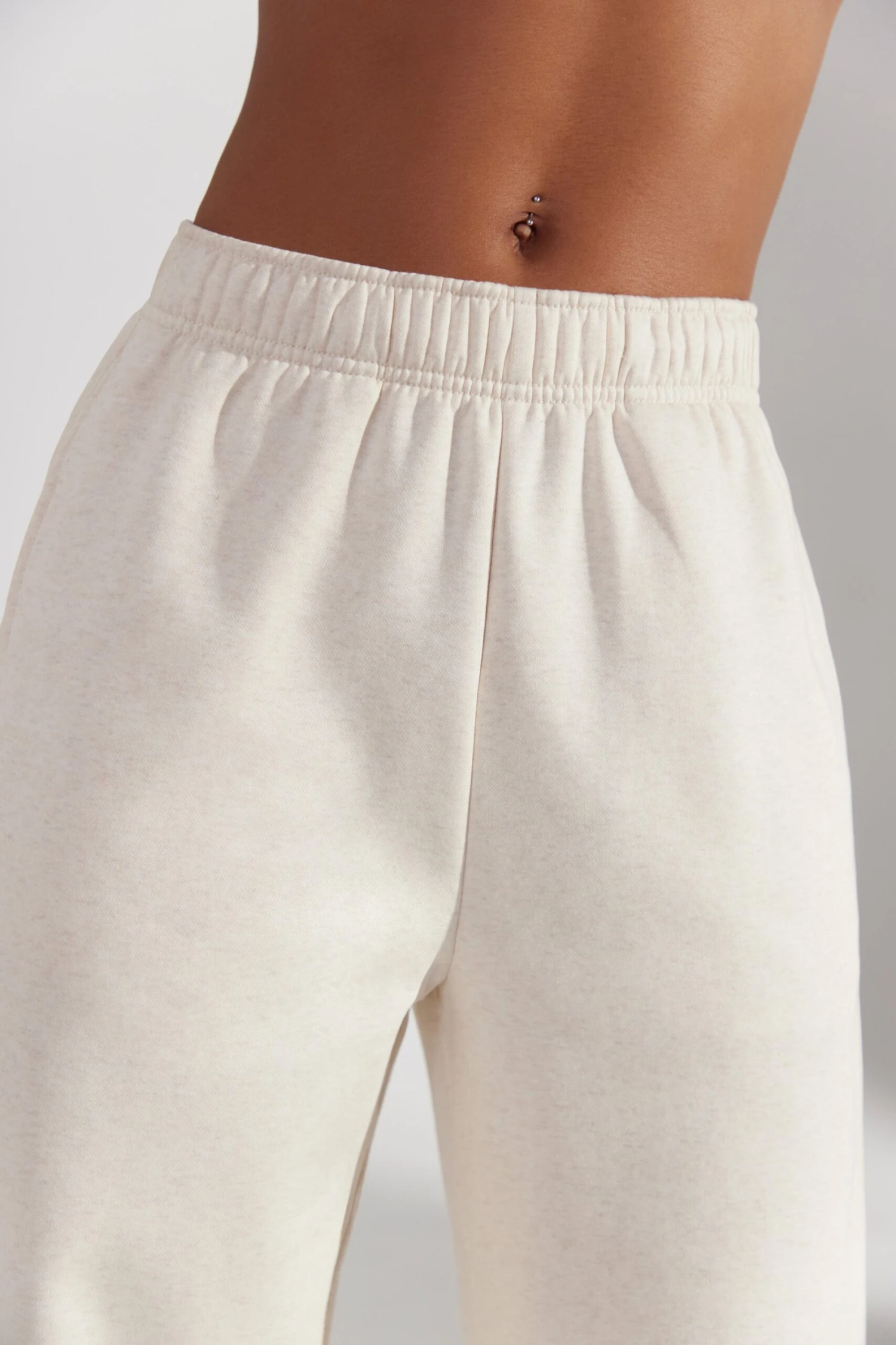 Principal - Wide Leg Joggers In Heather Oat - Image 4