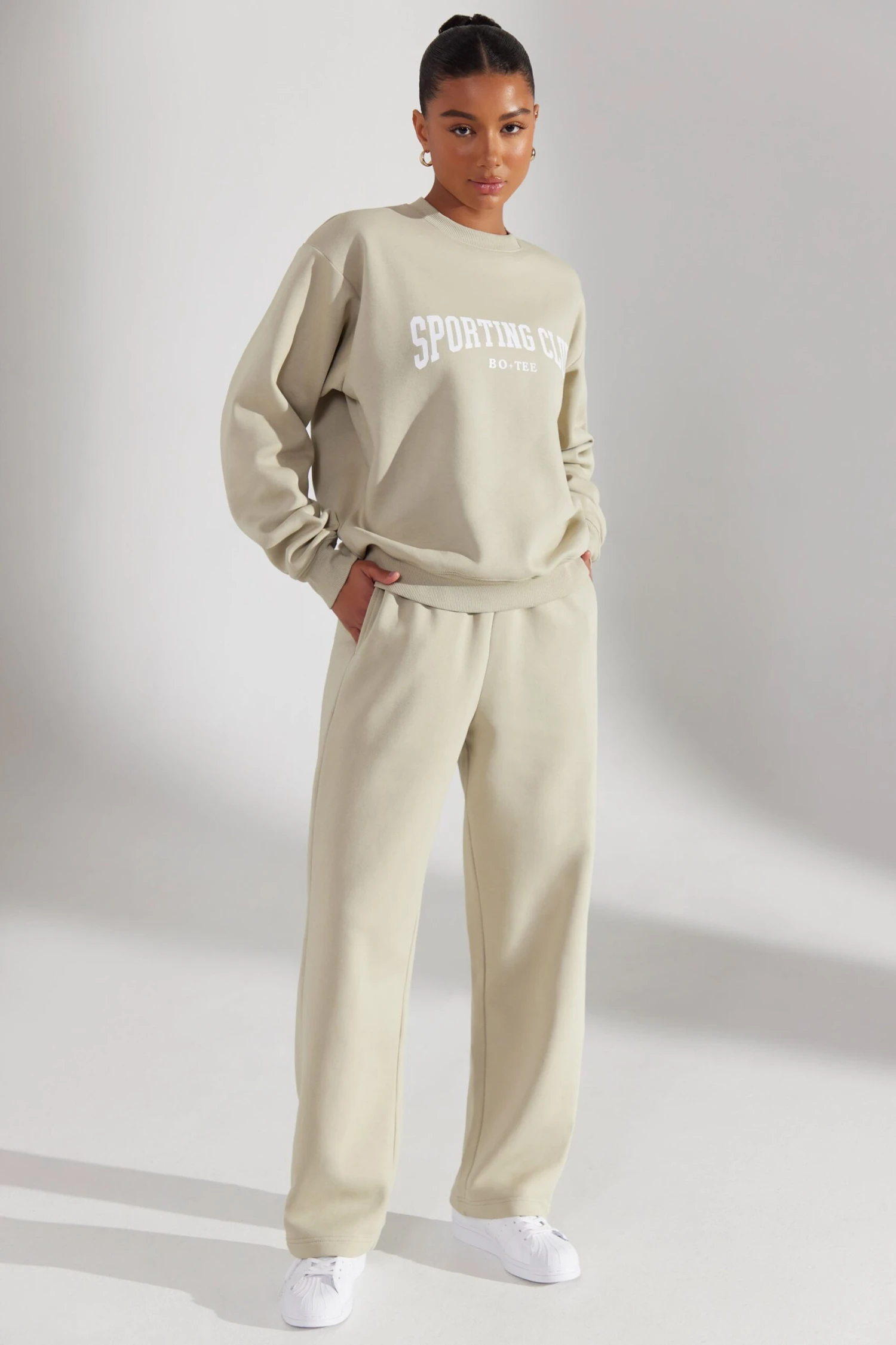 Principal - Wide Leg Joggers In Limestone - Image 6