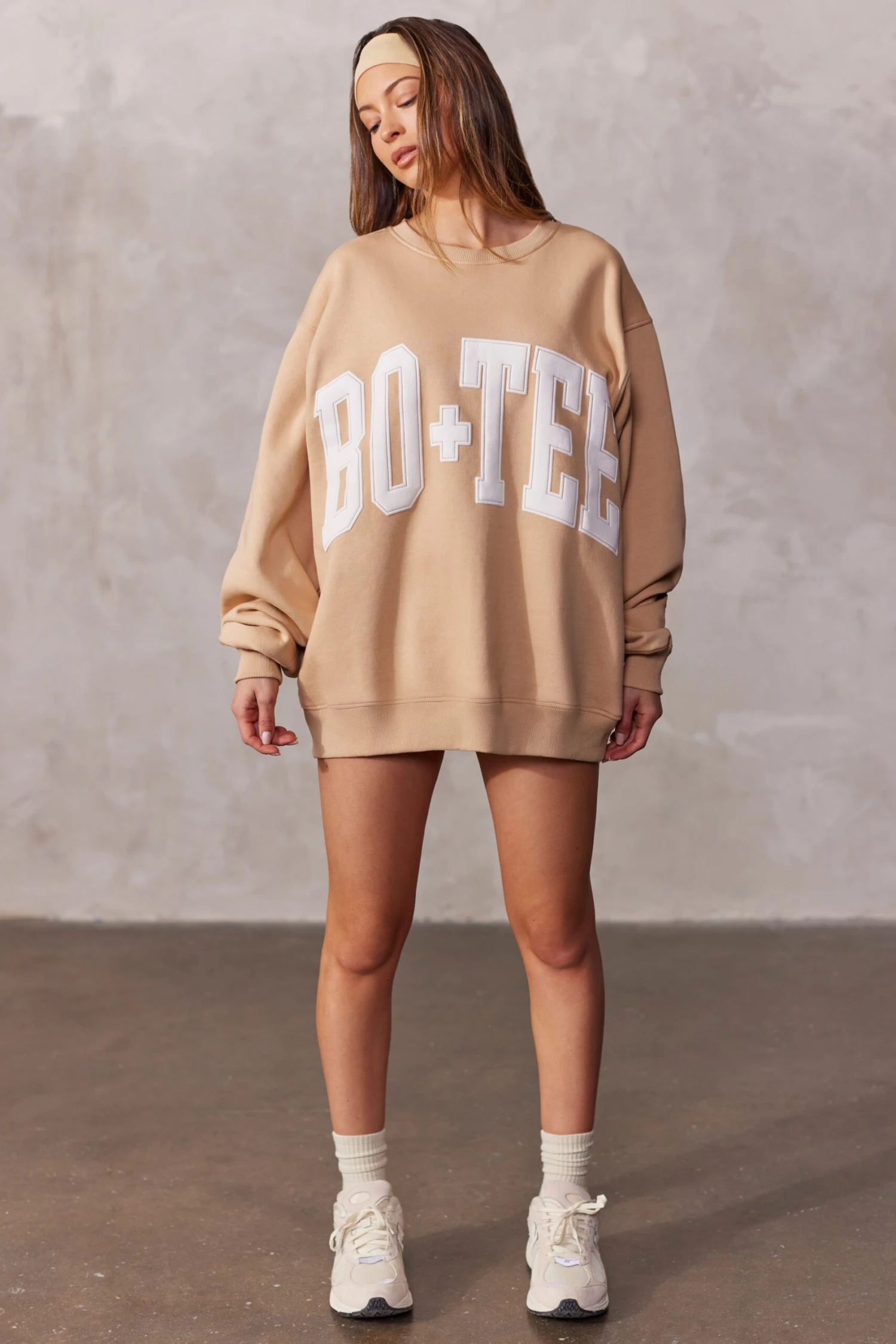 New Staples - Oversized Sweatshirt In Beige - Image 6