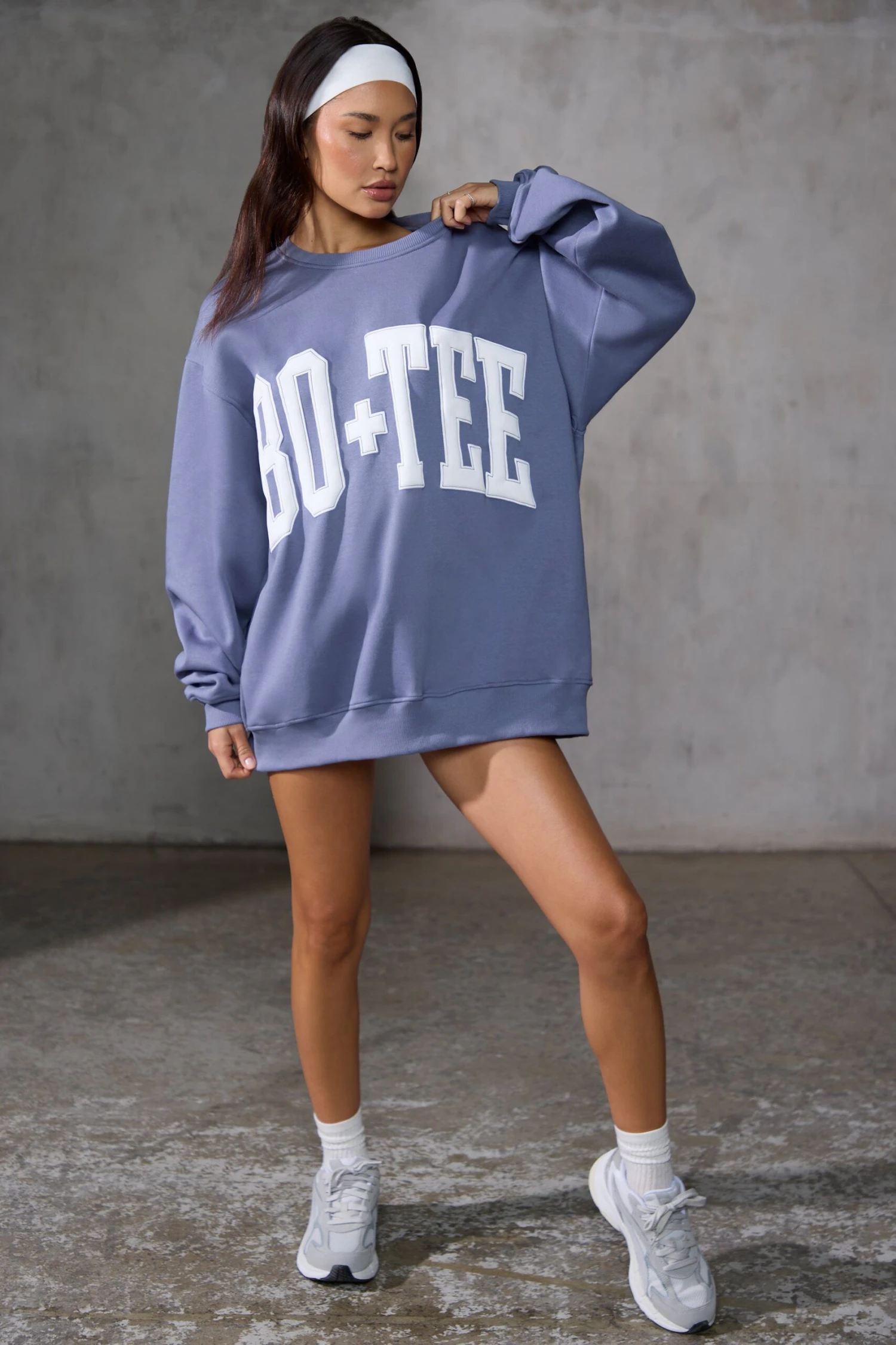New Staples - Oversized Sweatshirt In Slate Blue - Image 7