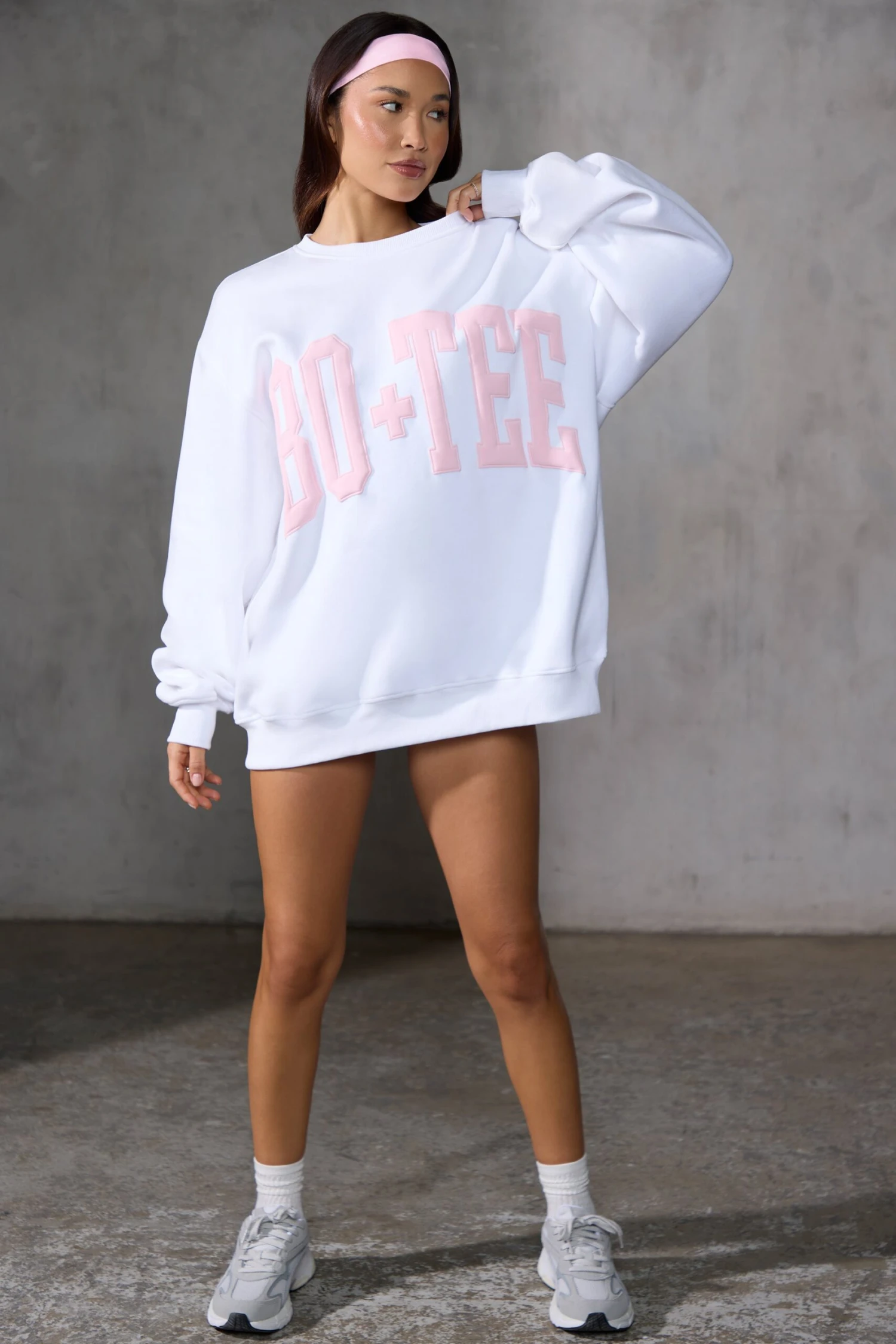New Staples - Oversized Sweatshirt In Baby Pink Print - Image 7