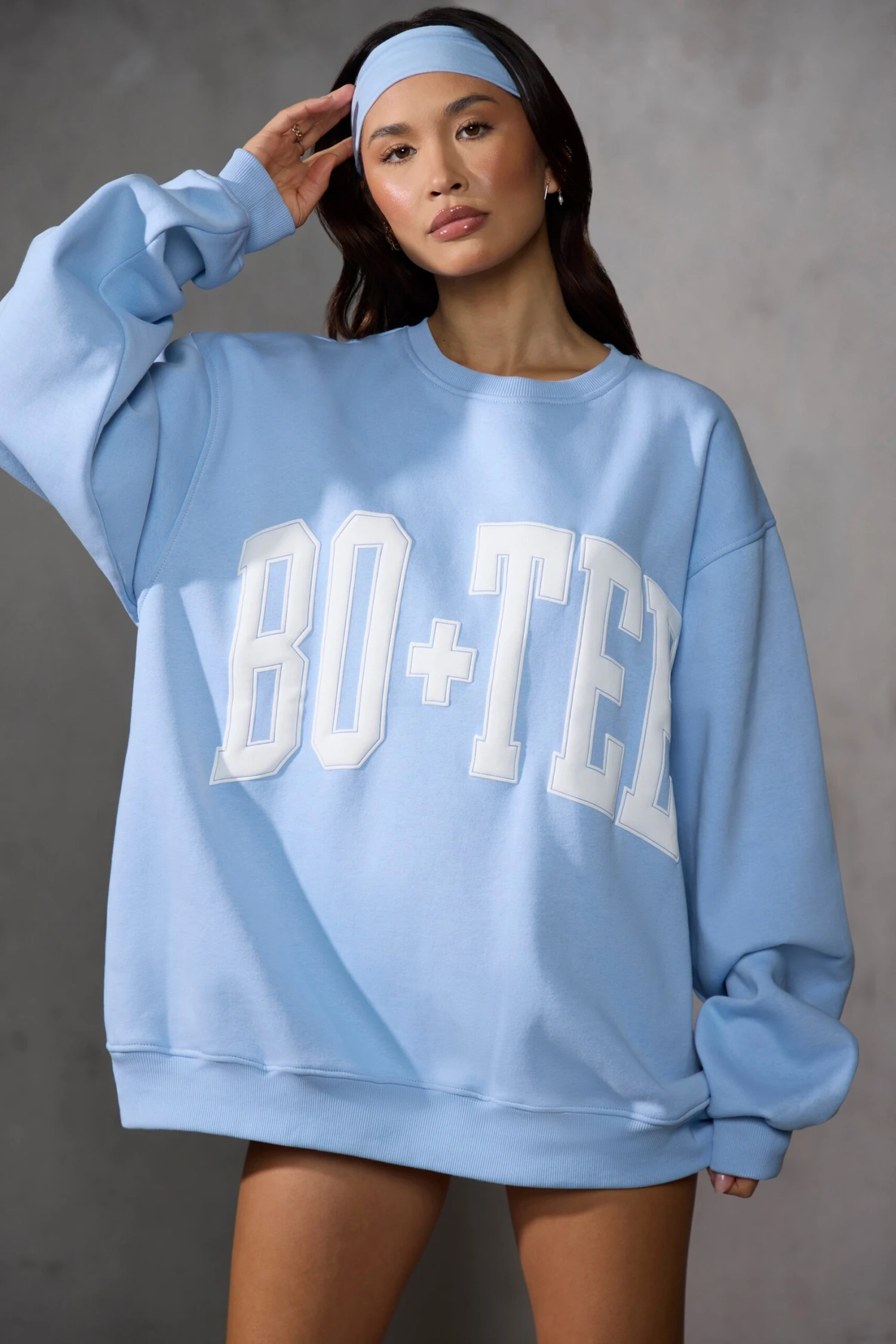 New Staples - Oversized Sweatshirt In Sky Blue - Image 6