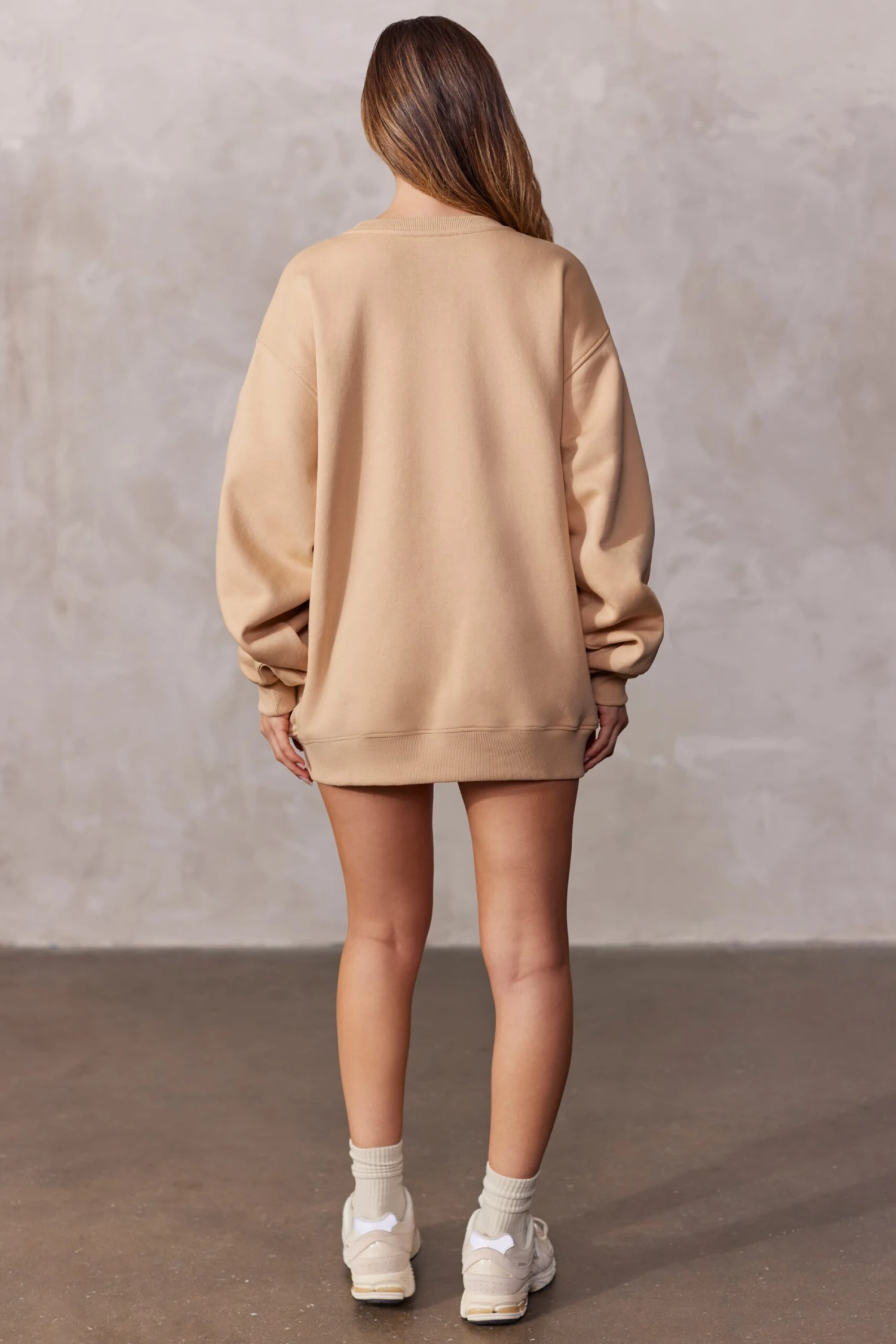 New Staples - Oversized Sweatshirt In Beige - Image 3