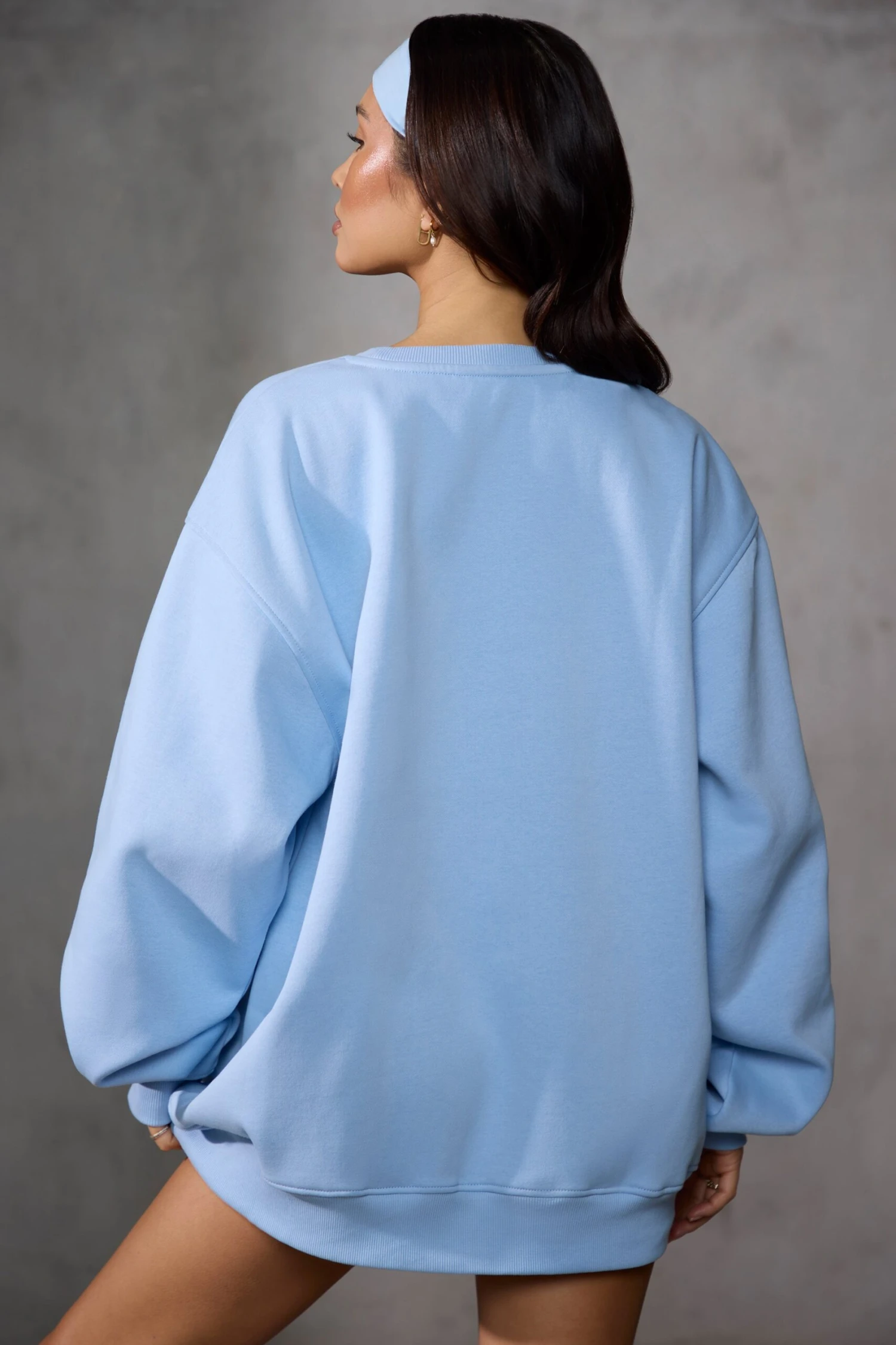 New Staples - Oversized Sweatshirt In Sky Blue - Image 3
