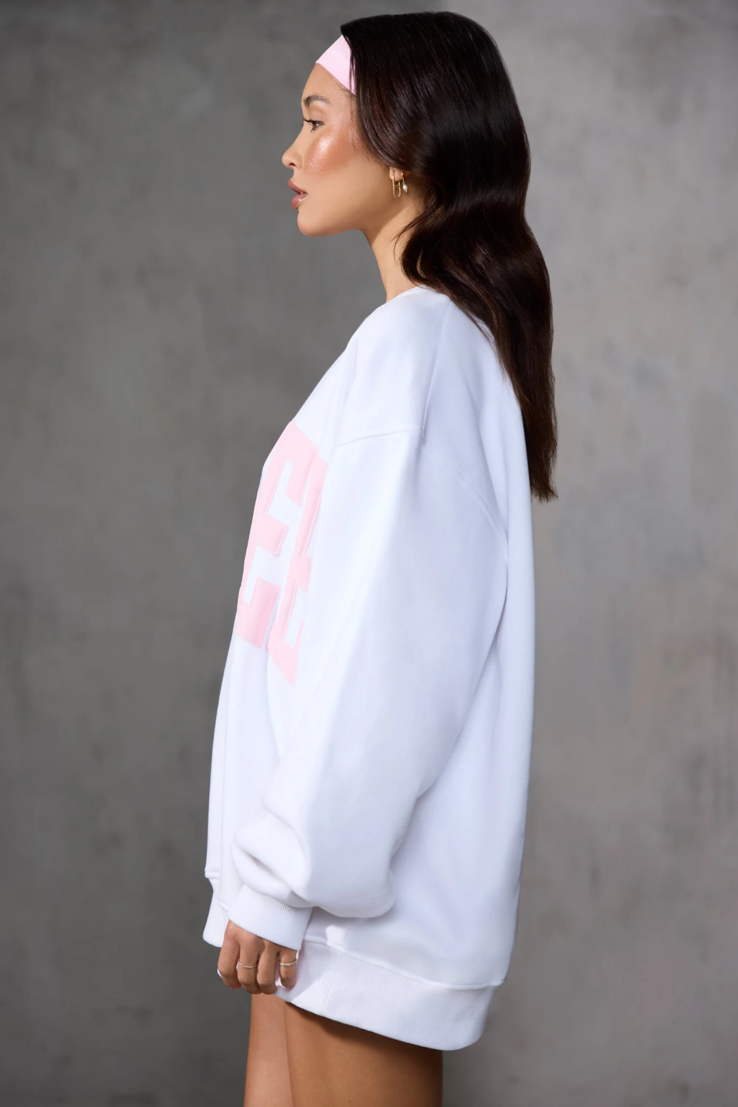 New Staples - Oversized Sweatshirt In Baby Pink Print - Image 2