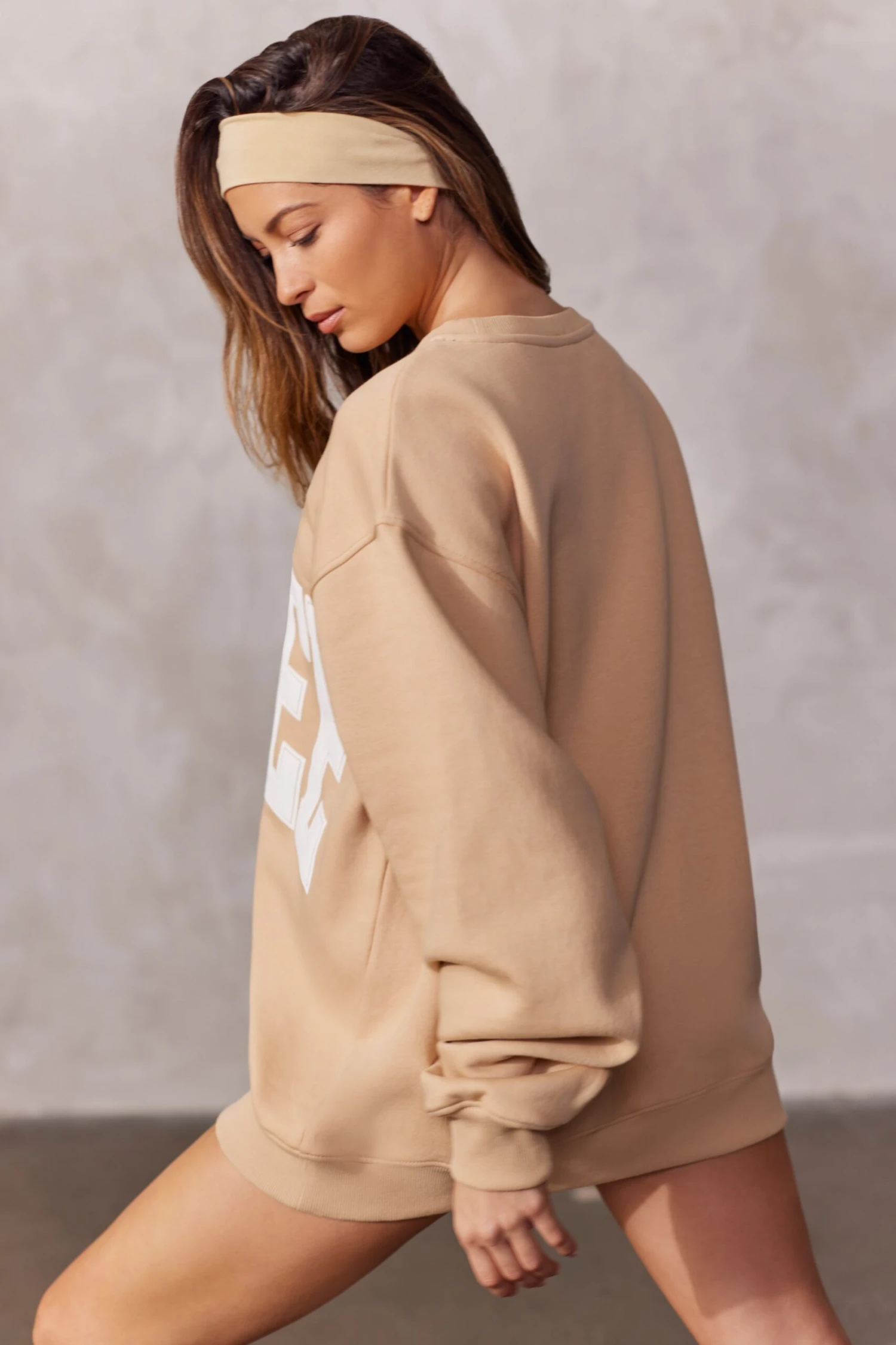 New Staples - Oversized Sweatshirt In Beige - Image 7