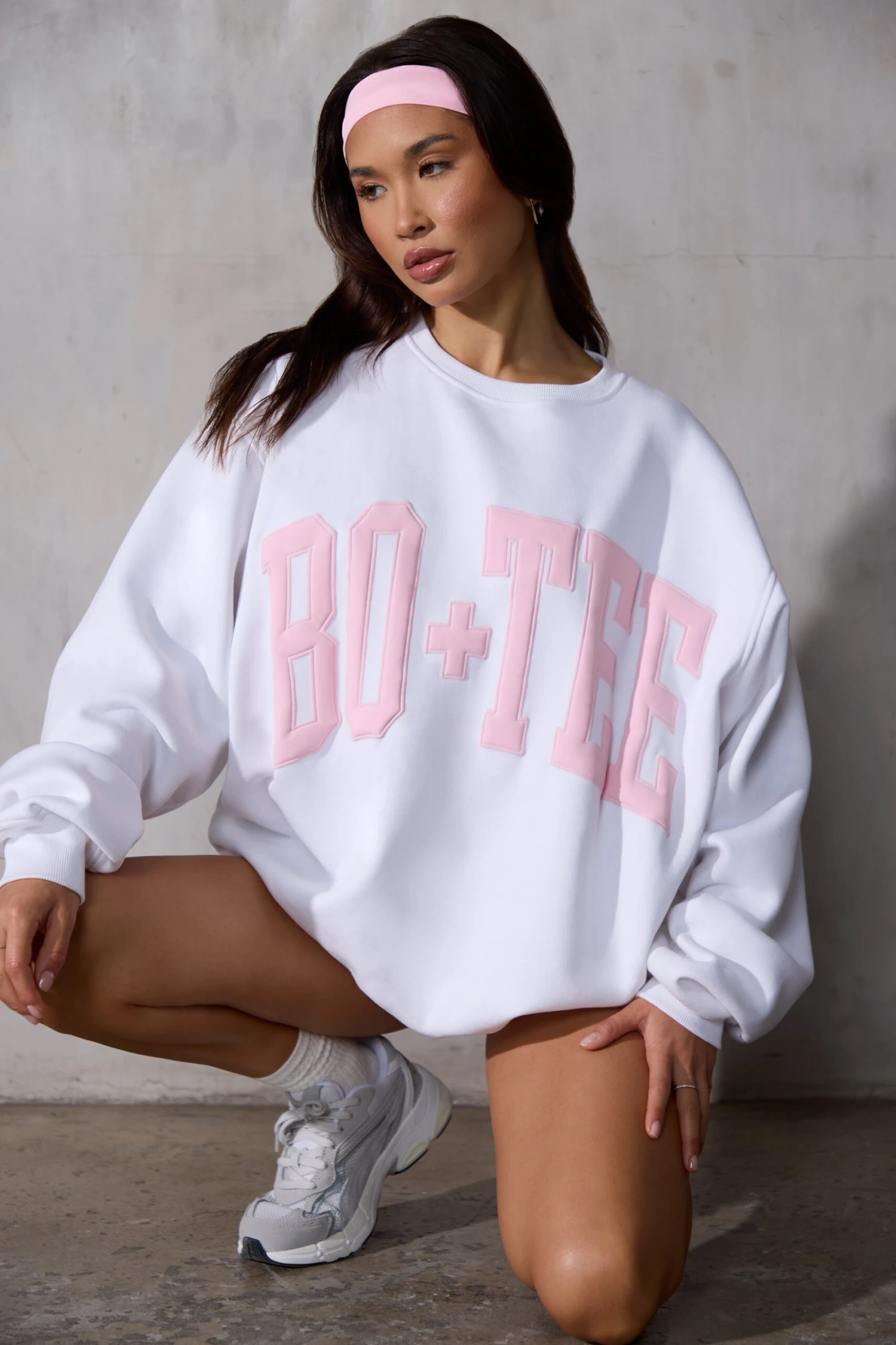 New Staples - Oversized Sweatshirt In Baby Pink Print - Image 5