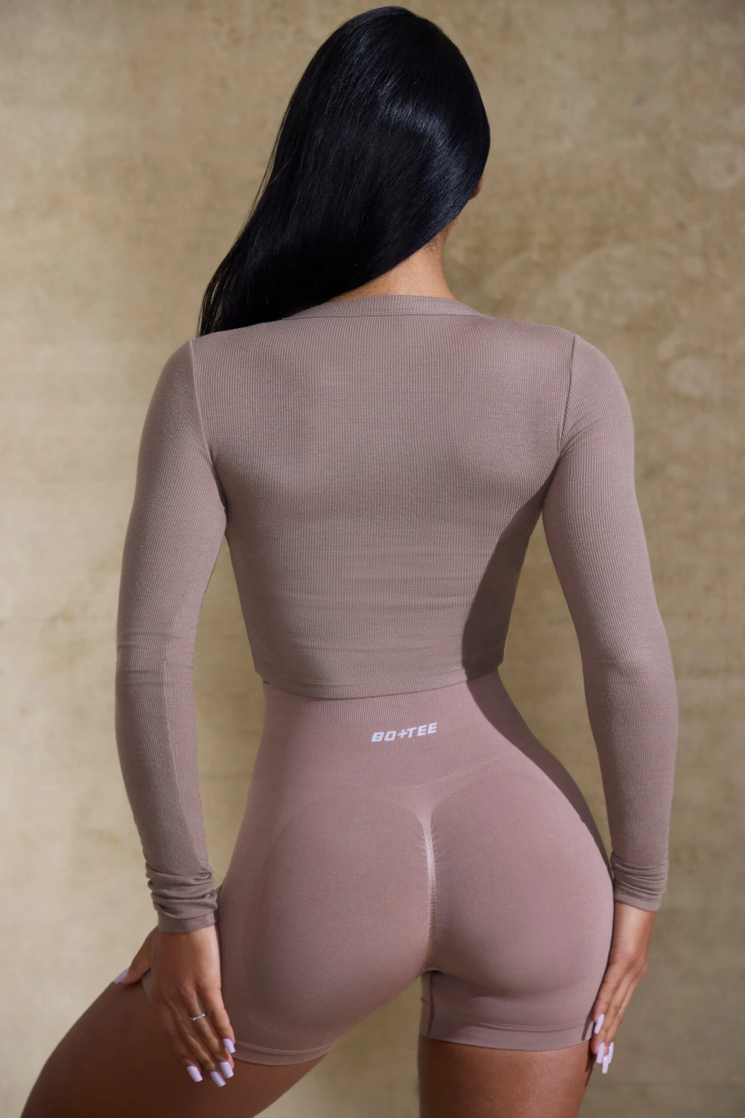 Frame - Cropped Rib Cardigan In Mocha - Image 3