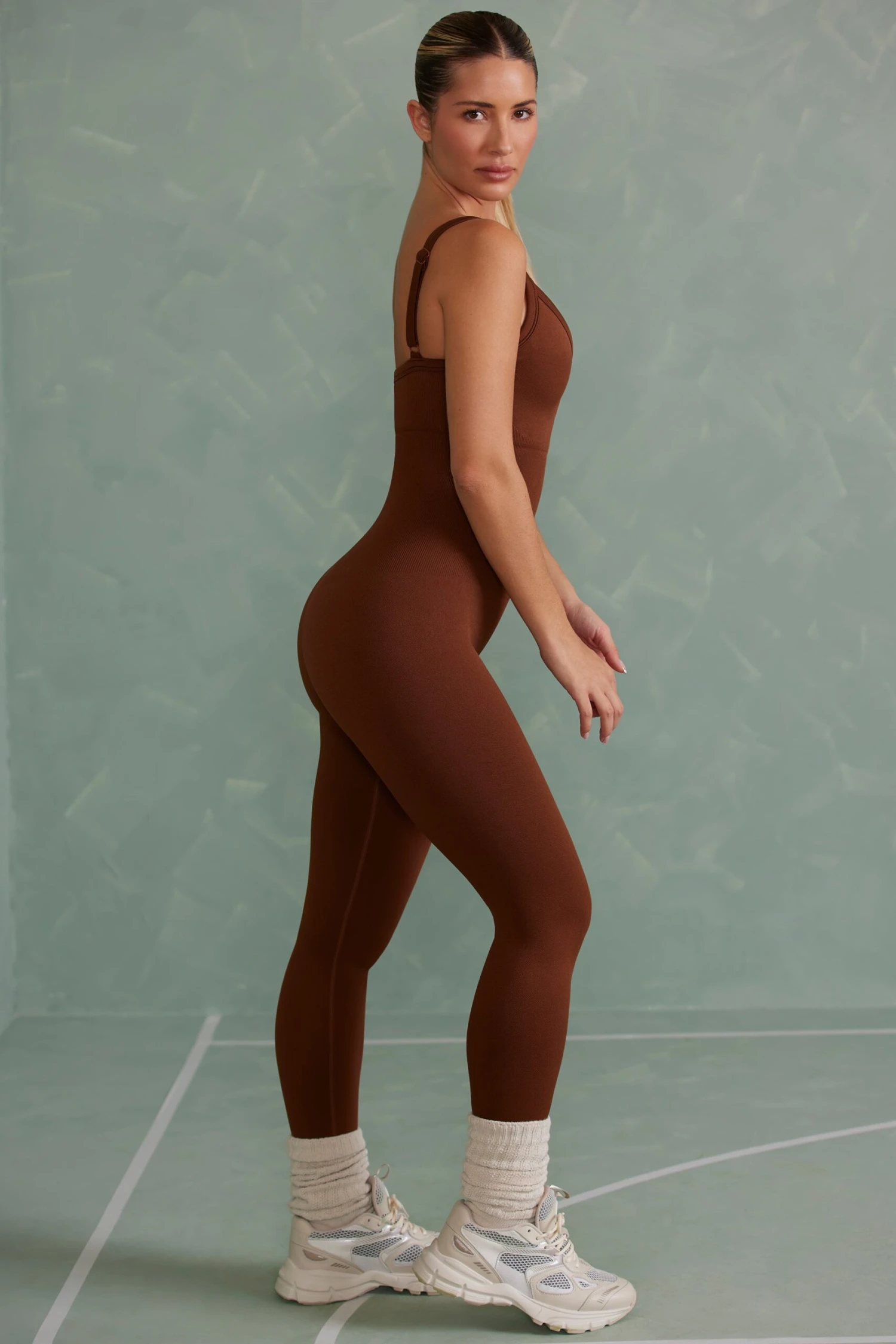 Intensity - Super Sculpt Jumpsuit In Copper Brown - Image 2