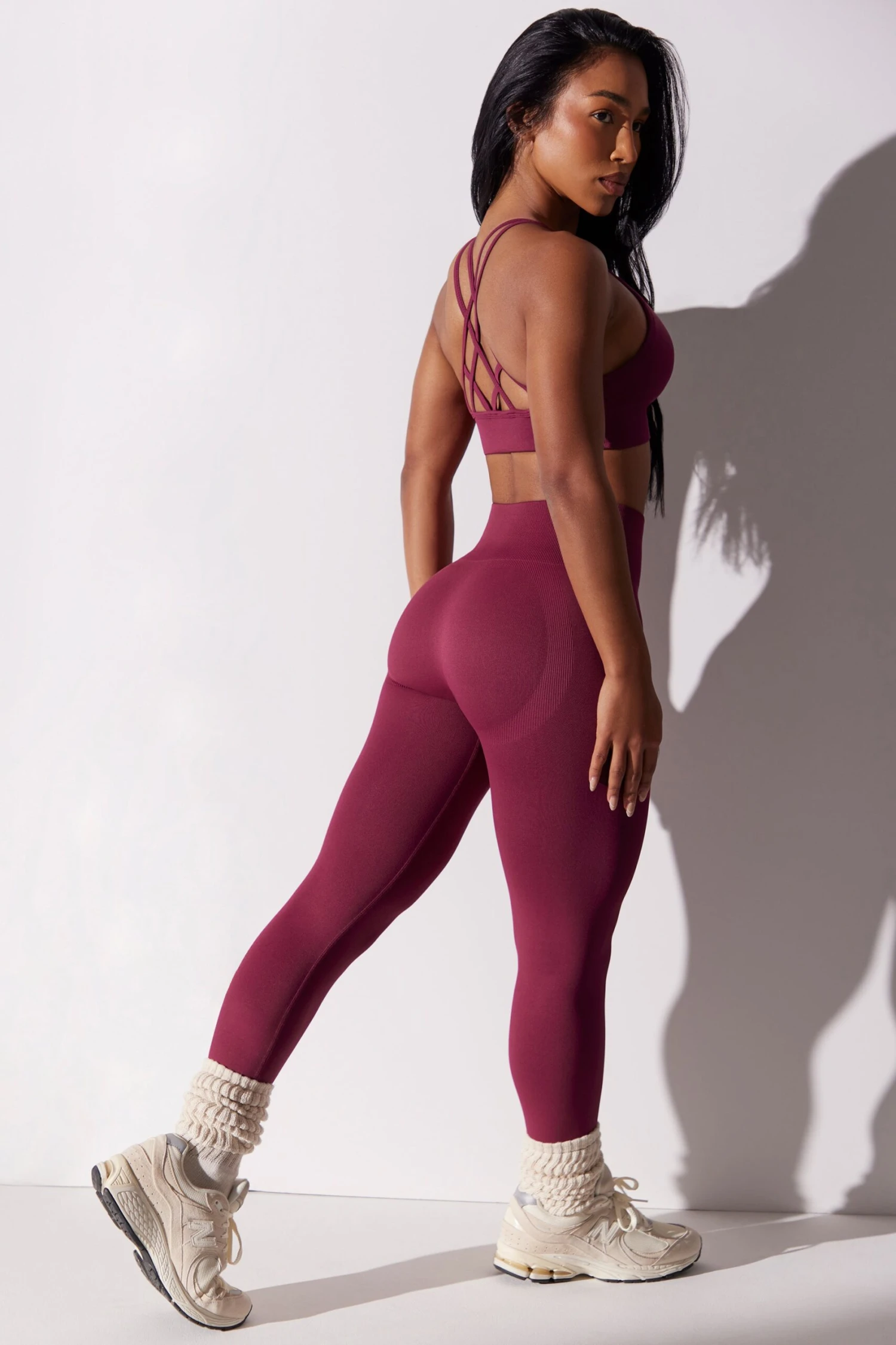 Dedicated - High Waist Super Sculpt Leggings In Plum - Image 2