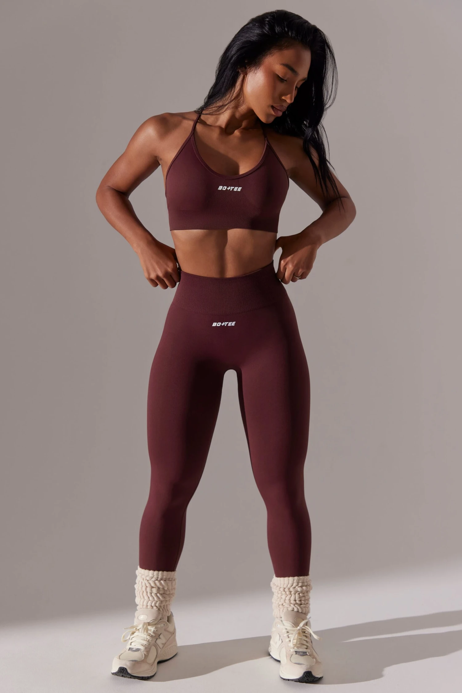Dedicated - Petite High Waist Super Sculpt Leggings In Burgundy - Image 5