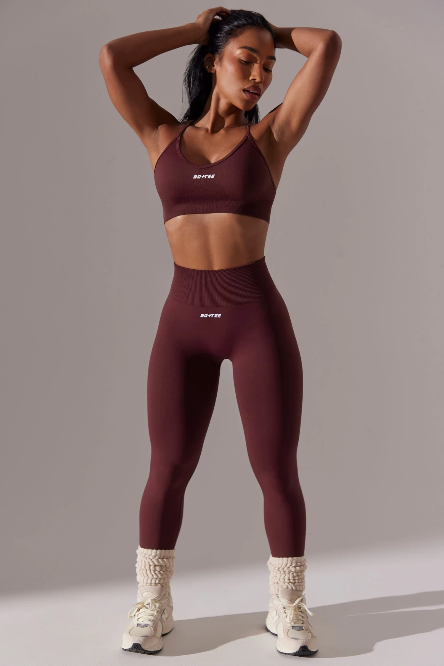 Dedicated - Petite High Waist Super Sculpt Leggings In Burgundy - Image 7