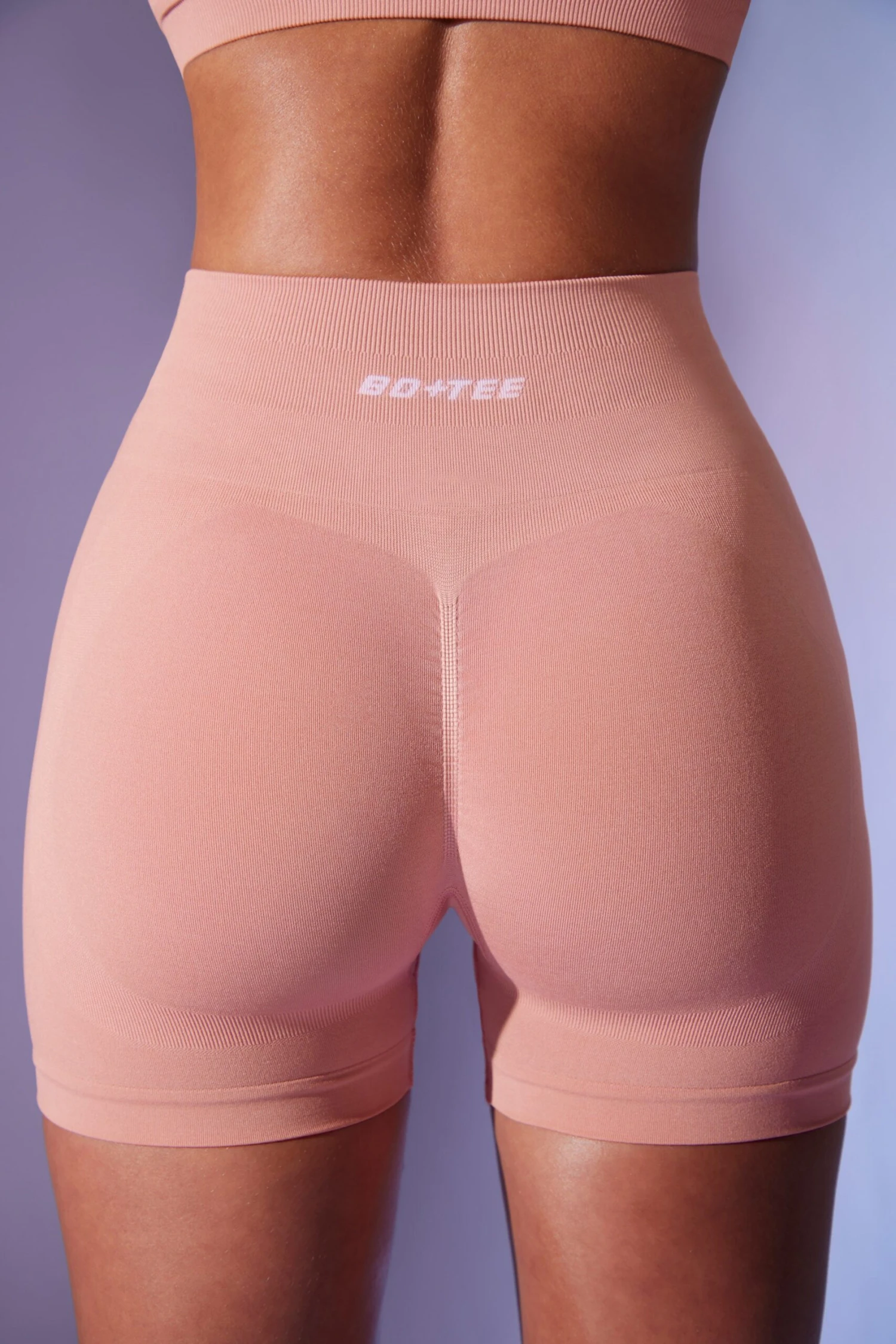 Contour - High Waist Define Luxe Mini Shorts In Dusty Mauve - Image 4