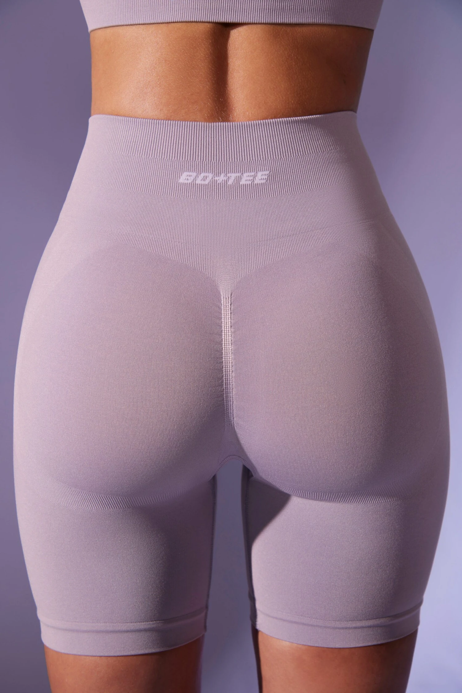 In Shape - High Waist Define Luxe Biker Shorts In Dusty Lilac - Image 4