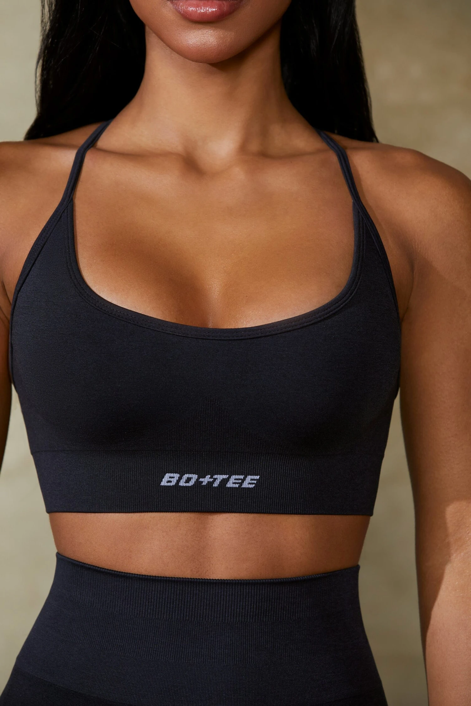 Definition - Low Back Define Luxe Sports Bra In Black - Image 7