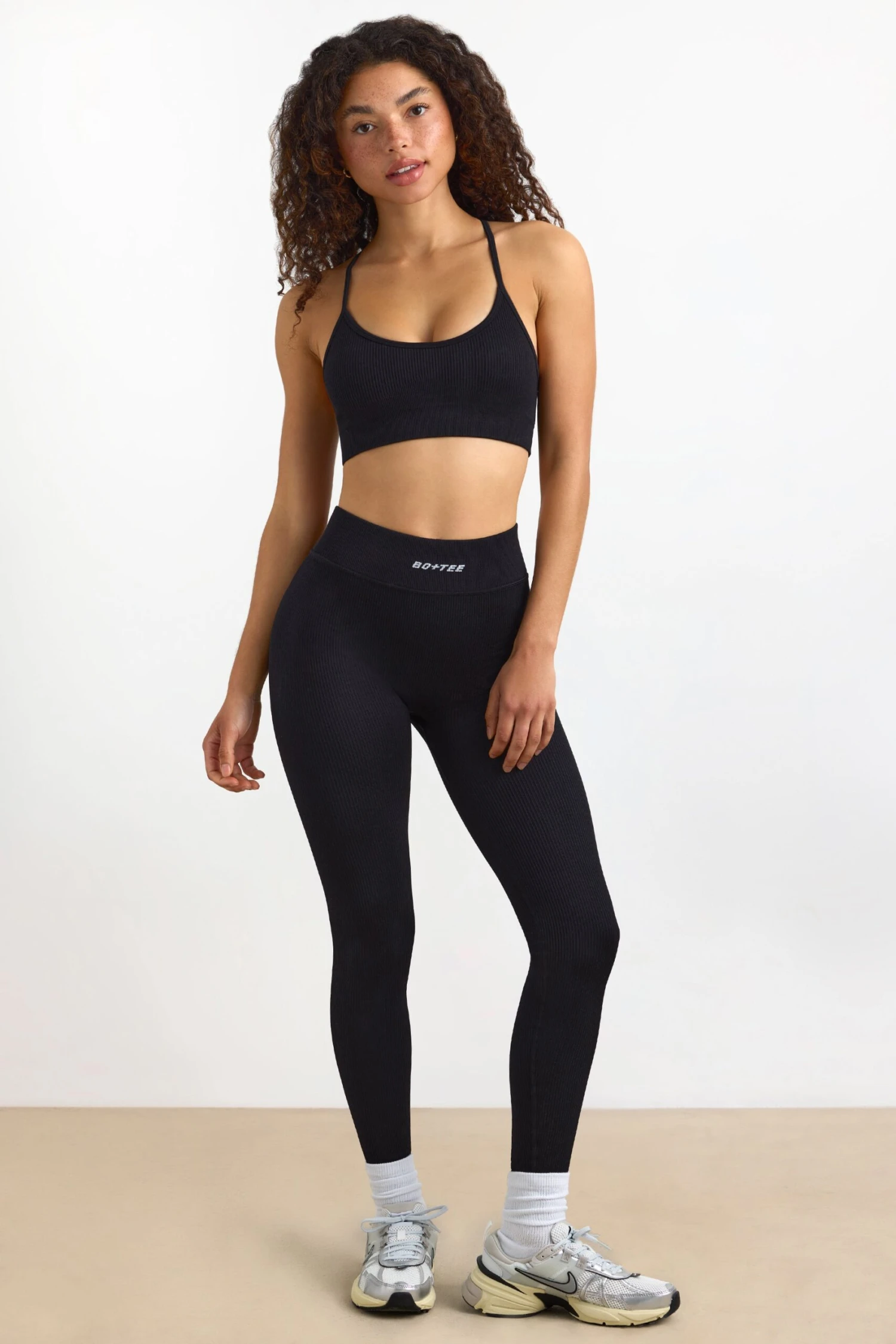 Petite FlexiRib High-Waist Leggings In Black - Image 7