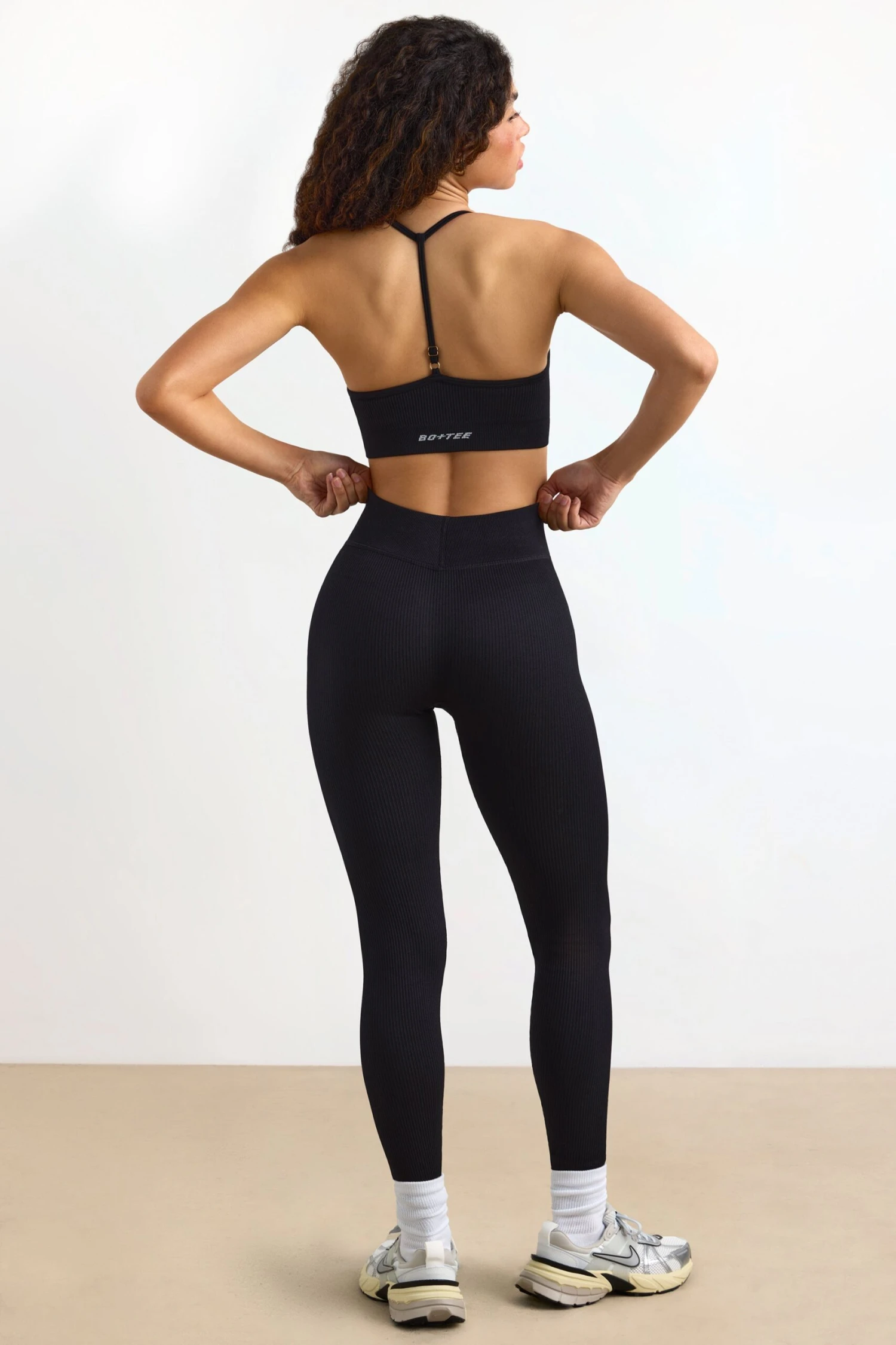 Petite FlexiRib High-Waist Leggings In Black - Image 3