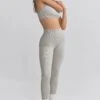 Petite FlexiRib High-Waist Leggings In Grey