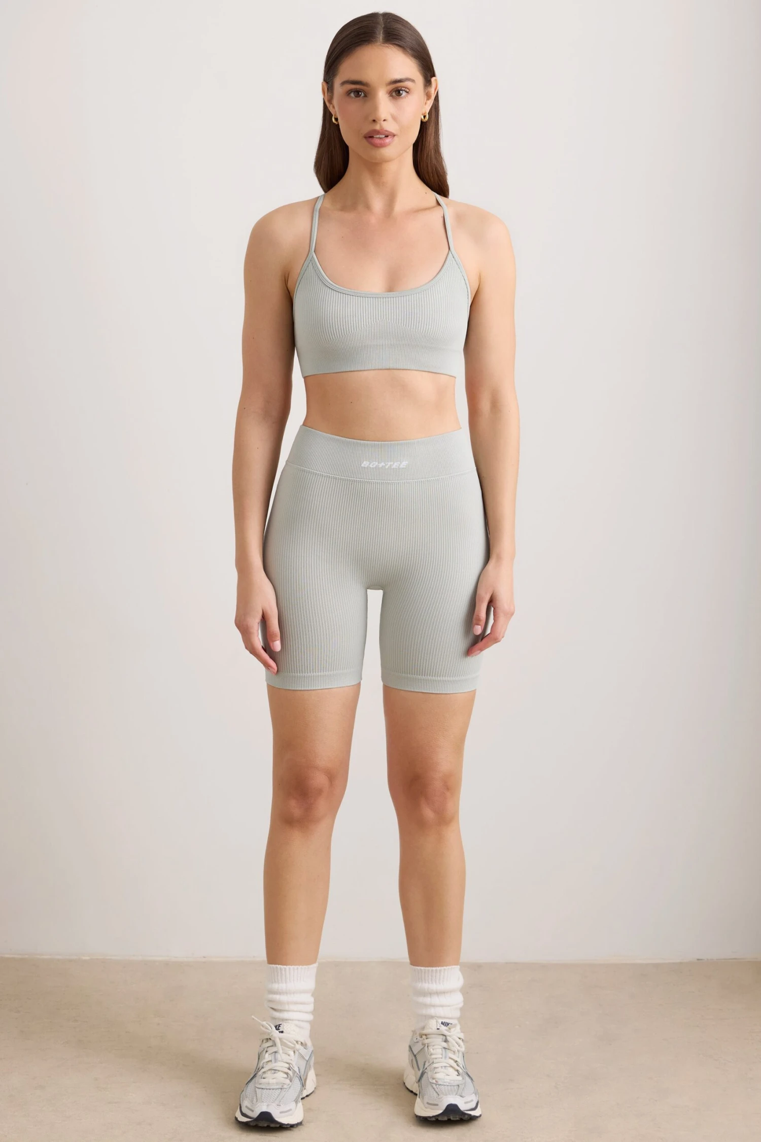 Burn - FlexiRib Biker Shorts In Grey - Image 10