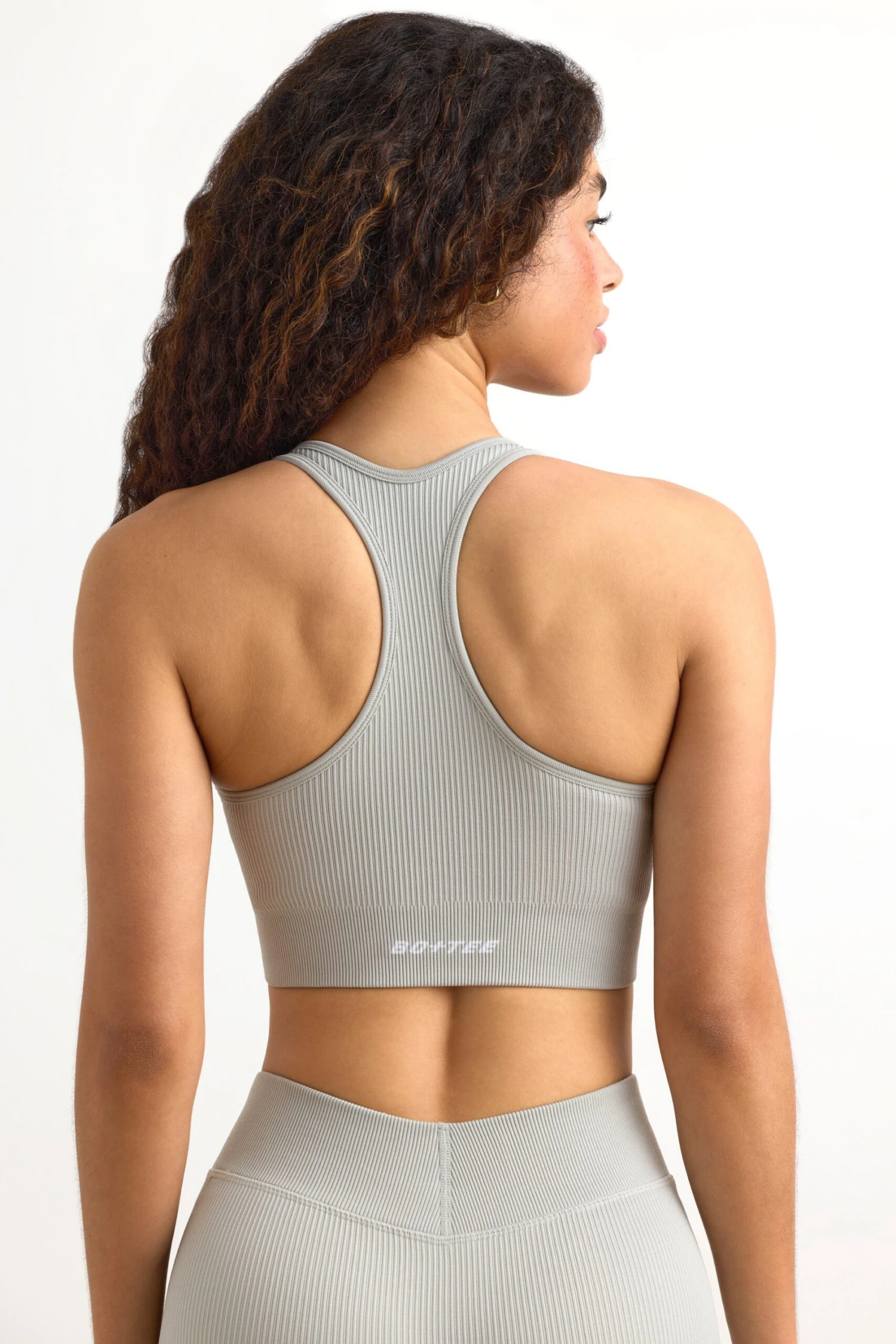 Concentrate - FlexiRib Wide Strap Sports Bra In Grey - Image 3