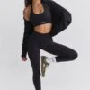 Define Luxe High-Waist Leggings In Jet Black