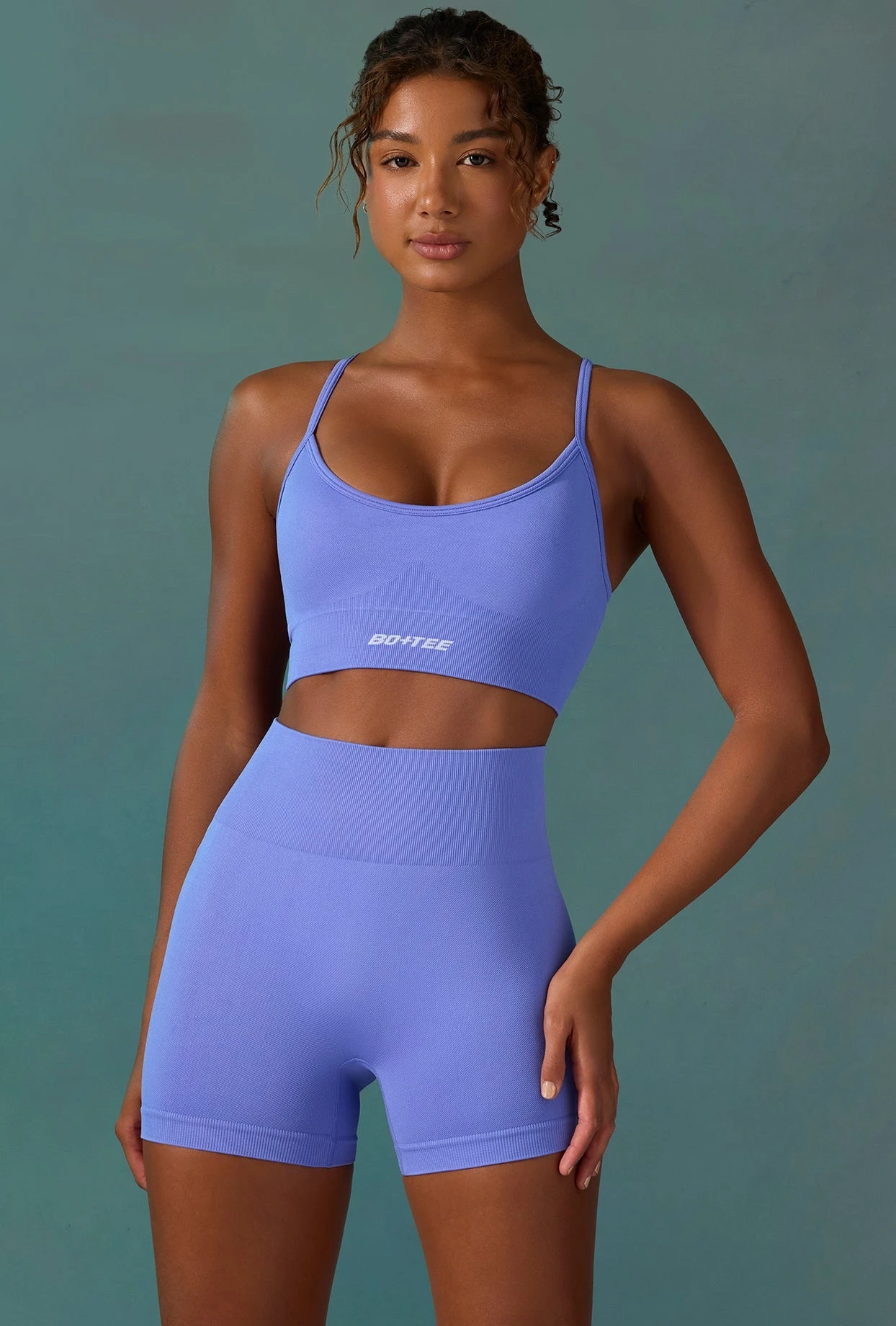 Endurance - Super Sculpt Seamless Mini Shorts In Iolite - Image 5