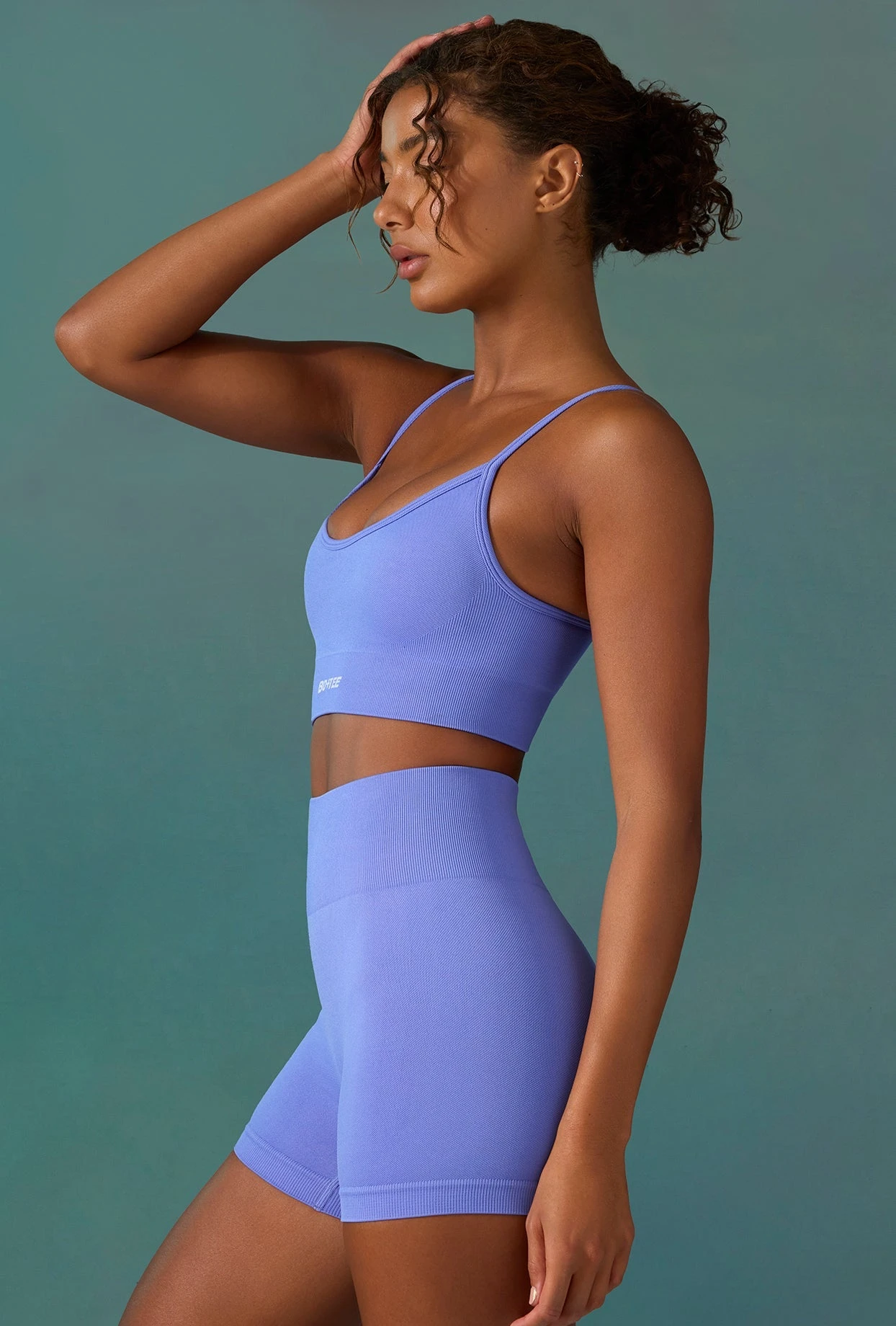 Endurance - Super Sculpt Seamless Mini Shorts In Iolite - Image 2