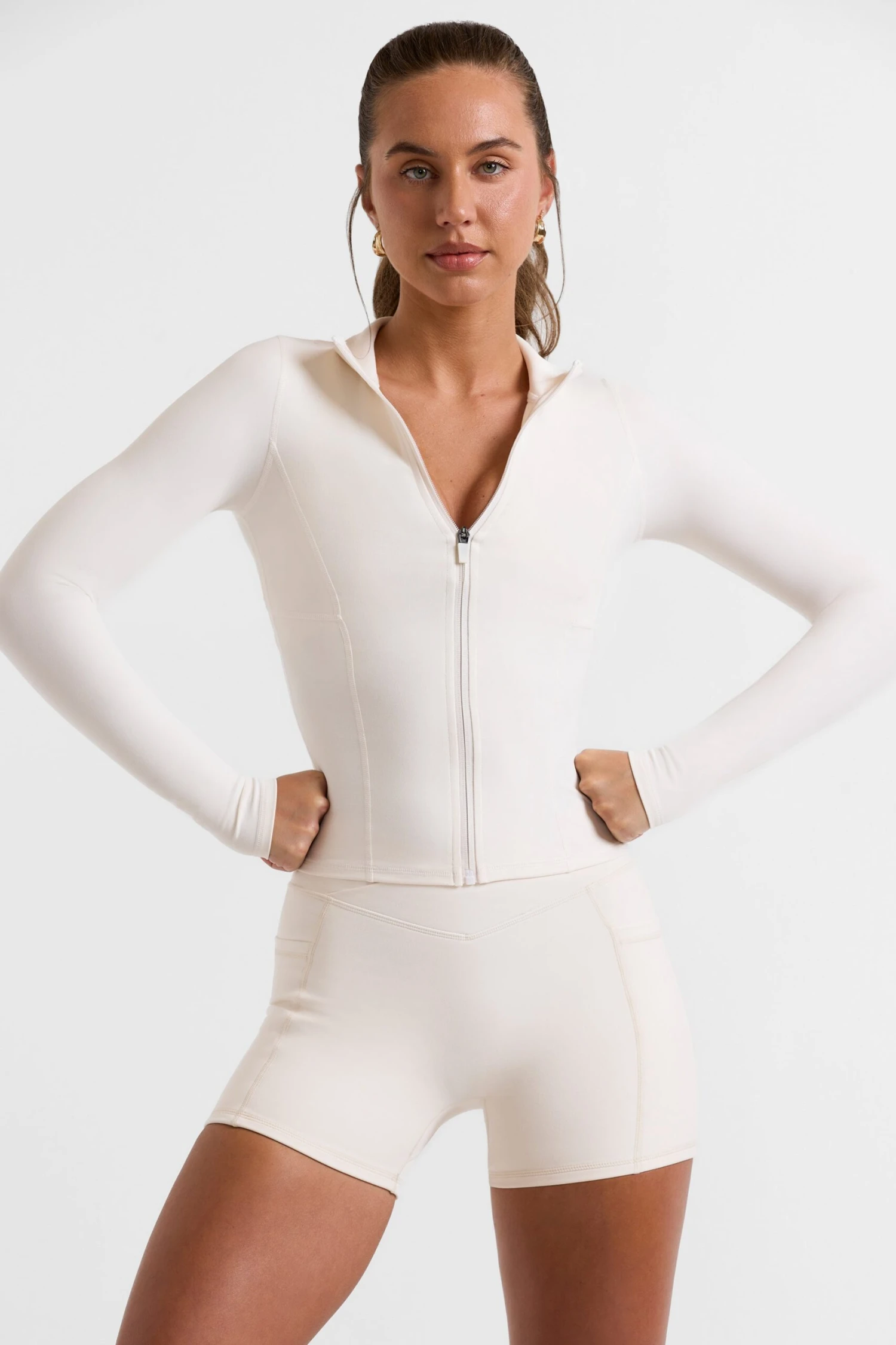 Rally - Zip Up Jacket In White - Image 5